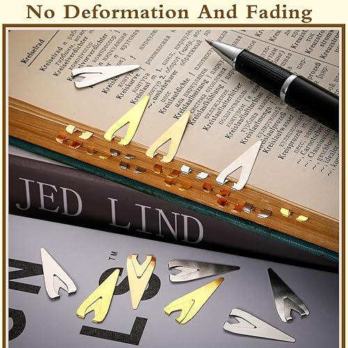 Miniatura 5 de 180 marcapáginas de metal para dardos a granel, mini-marcador de línea de latón, marcadores de páginas mixtas para lectores de lectura, amantes de