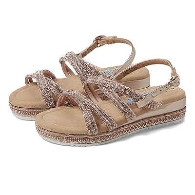 Badgley Mischka Kids Angela Platform Sandal (Little Kid/Big Kids) Girls Shoes Rose Gold