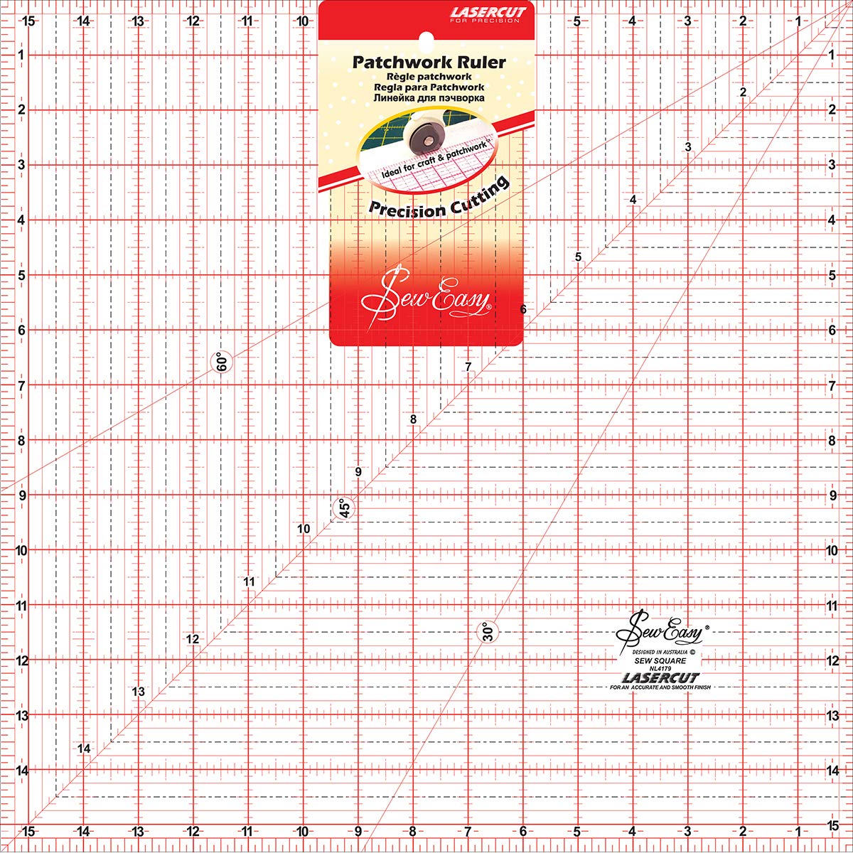 Tacony SewEasy Square Quilt Ruler-15.5inX15.5in