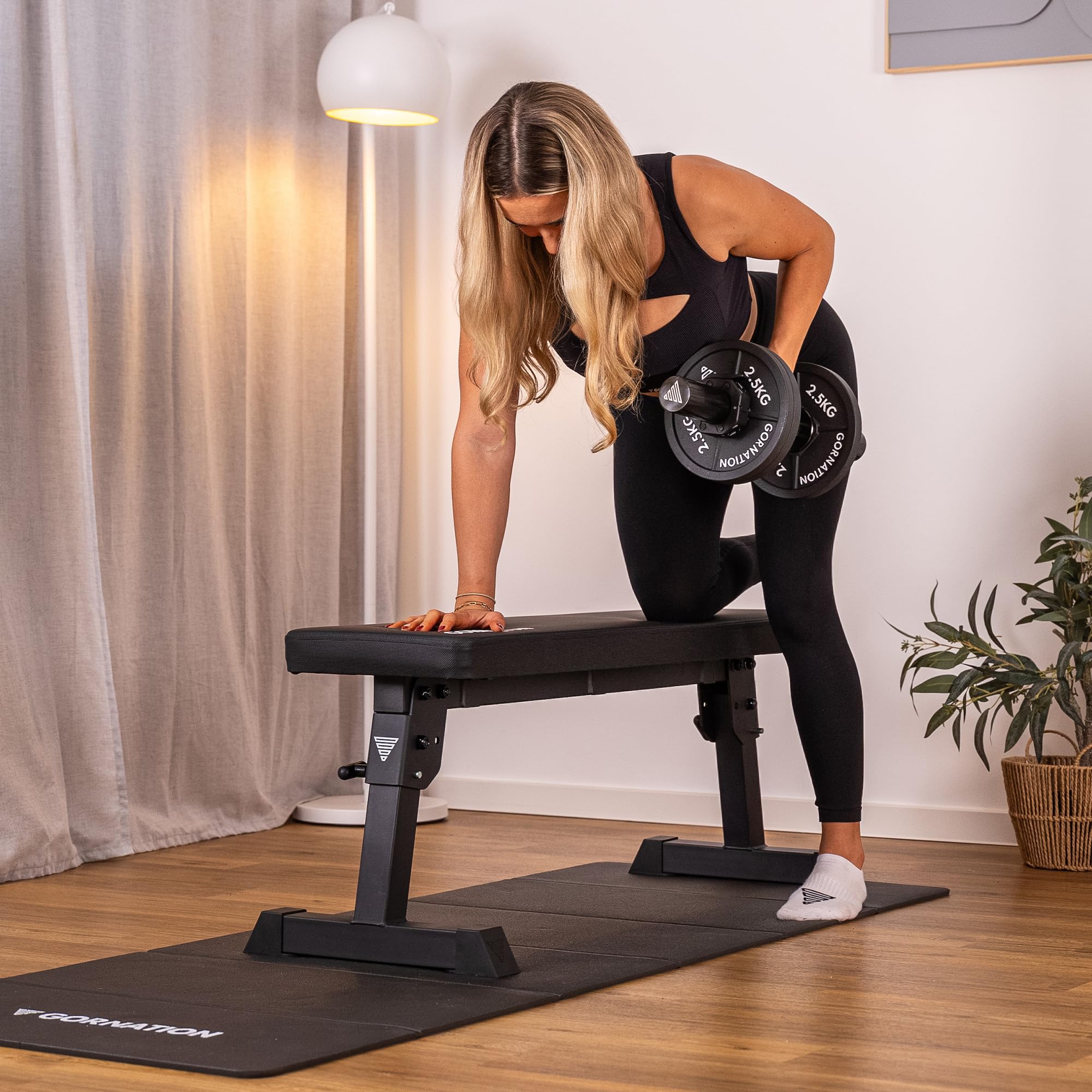GORNATION Manubrio Regolabile fino a 100 kg con 2 Morsetti Magnetiche, Manubri per Allenamento a Casa, Dumbbell per Allenamento di Forza, Asta per Manubri Home Gym, Singolo/Set