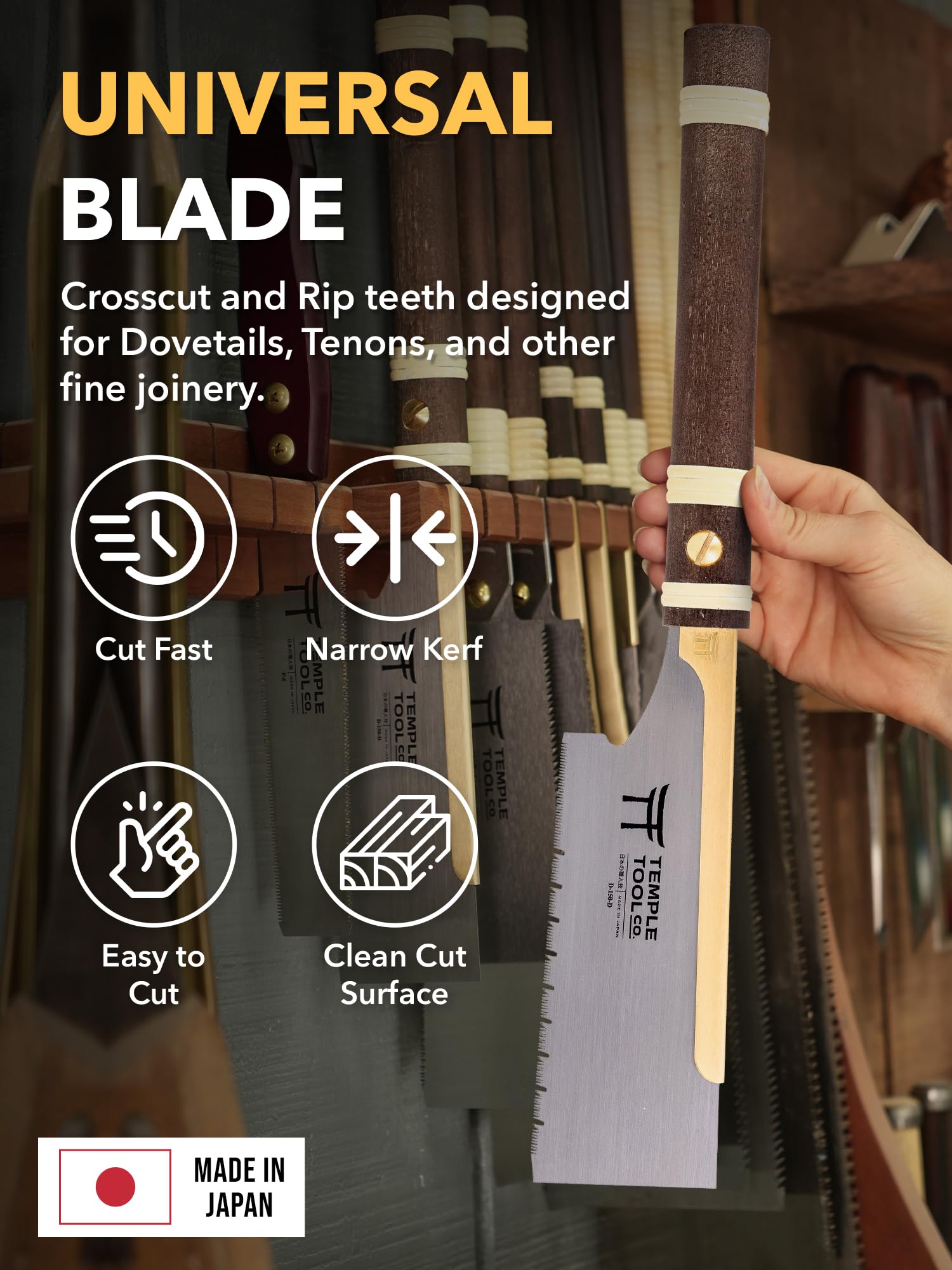 Japanese Pull Saw -Sakura Handle -Dozuki Saw 210mm - Kakuri Sangyo