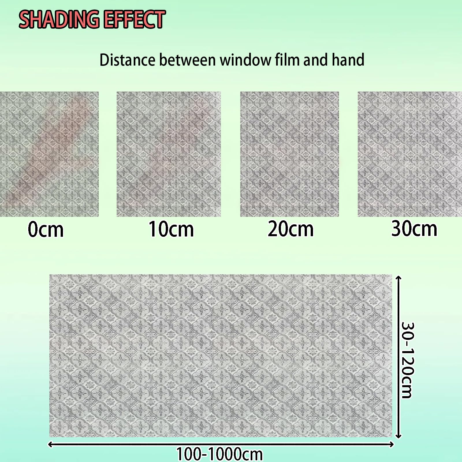 Glass Window Film 75 x 240 cm Nieprzezroczysta, Matowa, Blokująca Promienie Uv, Zdejmowalna, Przylegająca Elektrostatycznie, Folia Na Szkło Matowe Na Okna, Begonia 3D