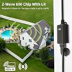 Z-Wave Plug, Smart Outdoor On/Off Outlet Switch, ZWave Hub Required, Weatherproof, Built-in Repeater, Surge Protection, Black(MP22Z)