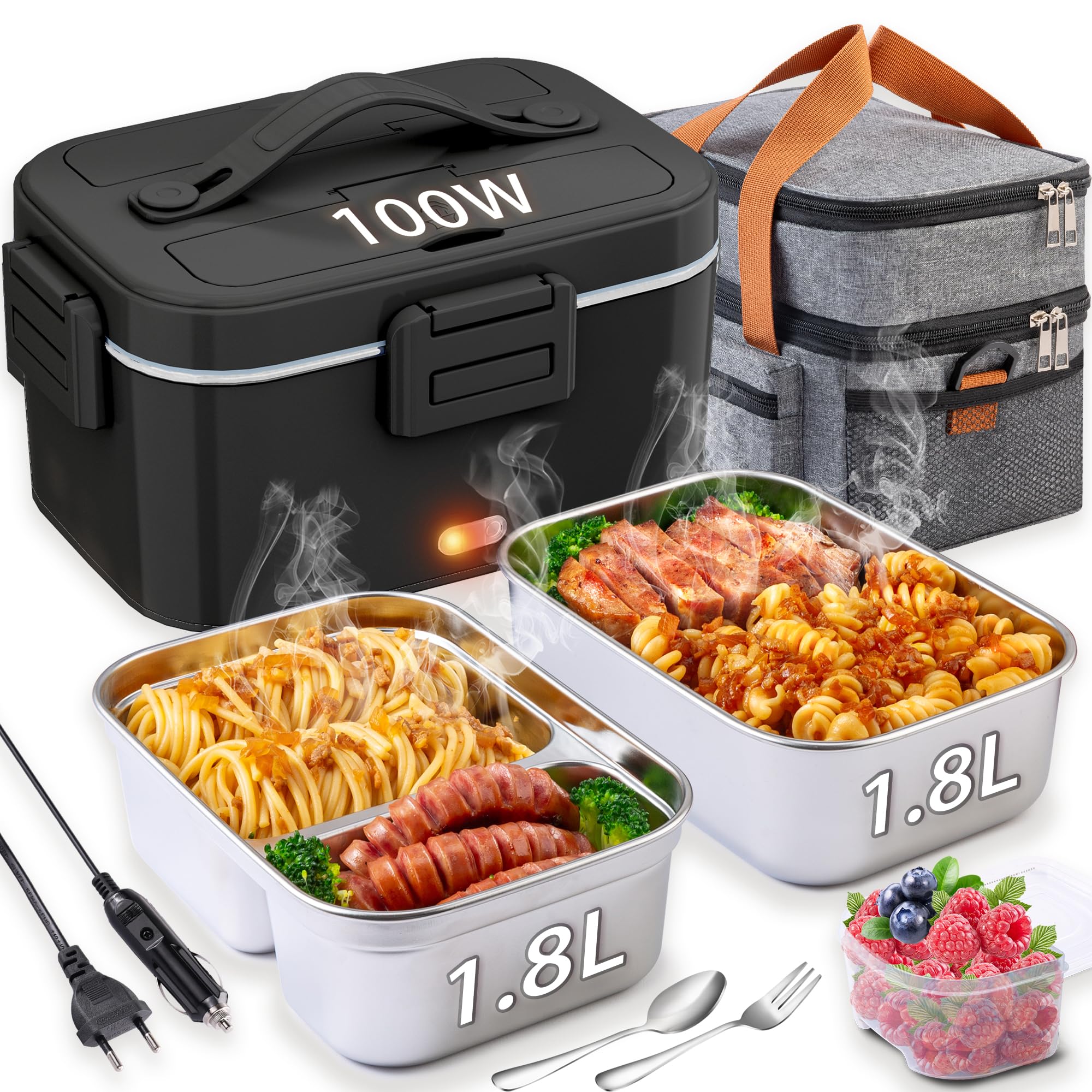 Elektrische Lunchbox 100W，1,8L,12V/24V/230V für Auto Lkw Büro
