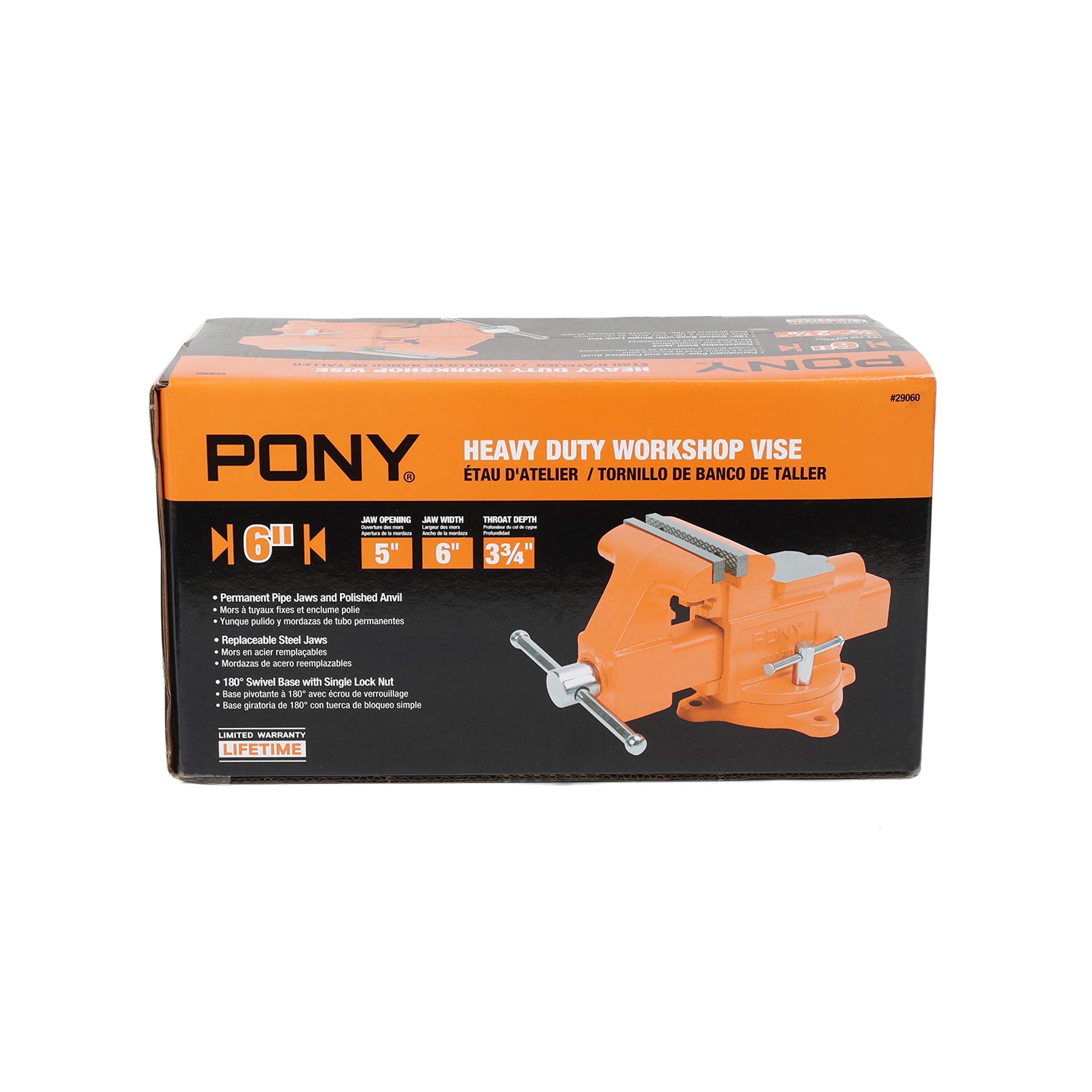 PONY 4" HEAVY-DUTY WORKSHOP BENCH VICE SWIVEL BASE - AC29040 - BR Trading - View #4
