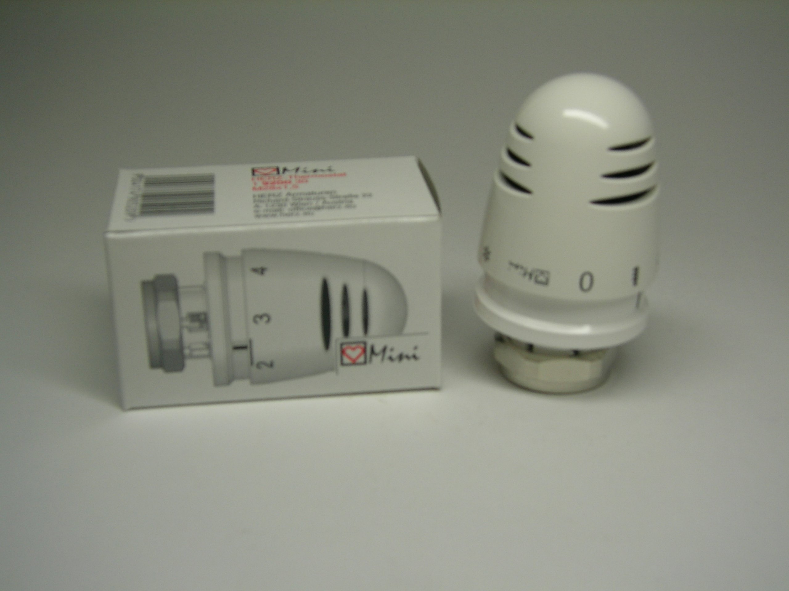 Cuore Design Mini 1920030 - Testina termostatica M28 x 1,5, 4 pezzi, colore: Bianco