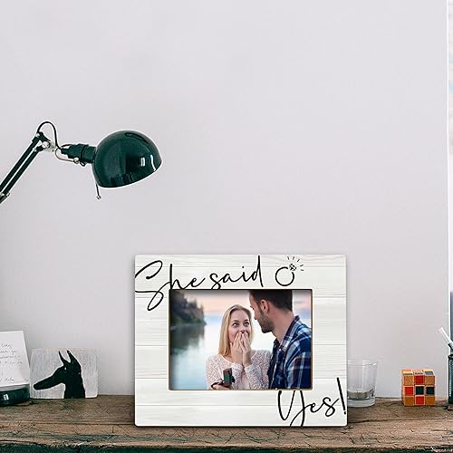 Miniatura 9 de FONDCANYON Marco de fotos de 5 x 7 pulgadas, madera, rústico, 8 x 10 pulgadas, regalos de compromiso para parejas recién comprometidas únicas