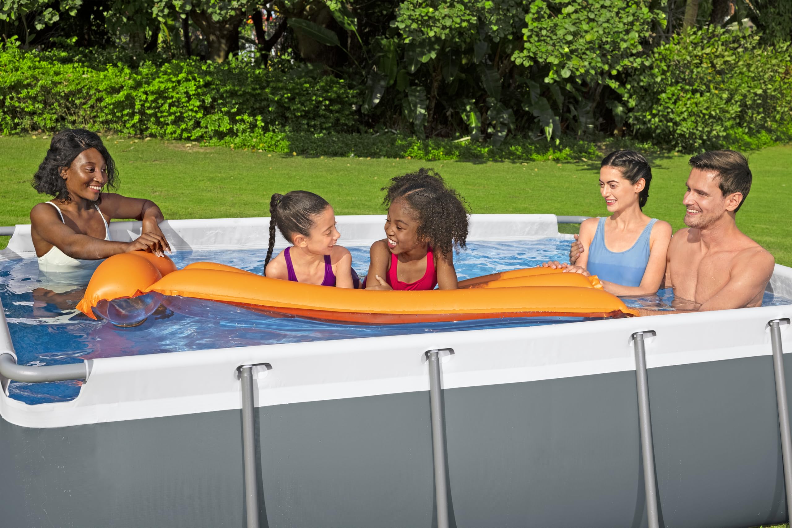 Bestway Juego de Piscina Rectangular de 9'3" x 6'5" x 33"/2.82 m x 1.96 m x 84 cm