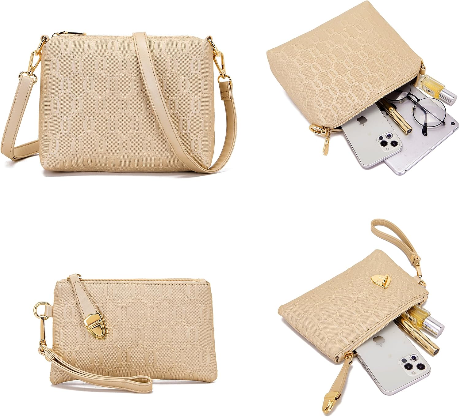 Purse for Women Fashion Medium Shoulder Bag Crossbody Bag Top Handle Tote Handbag Set 4PCS
