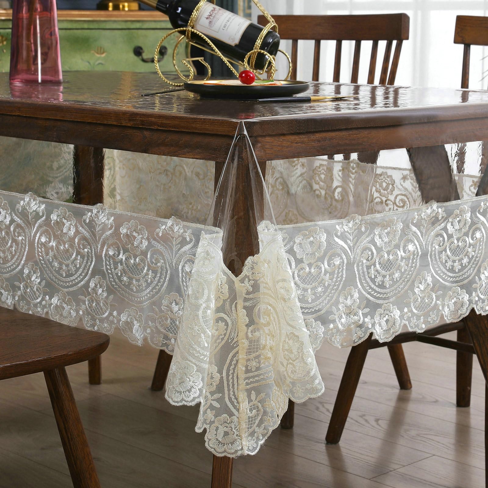 Tovaglie Cucina, Tovaglia Rettangolare 120x170 cm Pizzo Ricamo