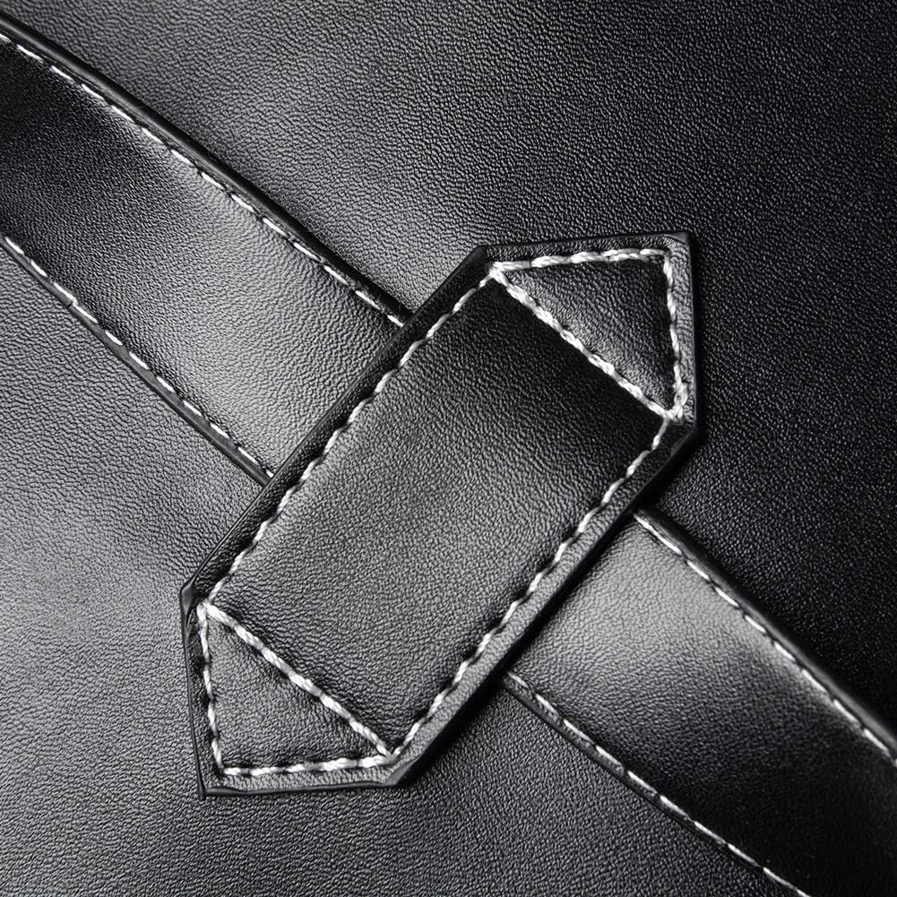 Gothic Waist Bag Fanny Pack Leather Steampunk Crossbody Shoulder Messenger Hip Pouch (Black 038) - Image 7