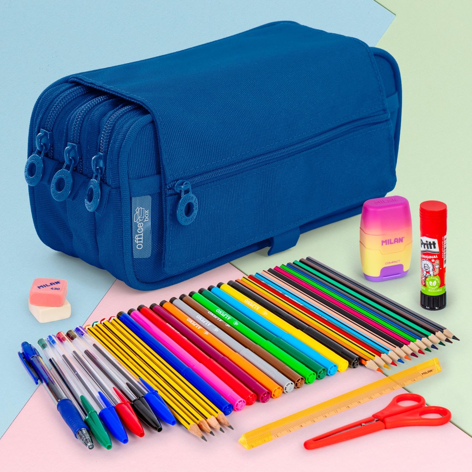 EcoPack - Pack Ahorro Completo de Material Escolar de Primeras Marcas para tu Estuche (ECO40)