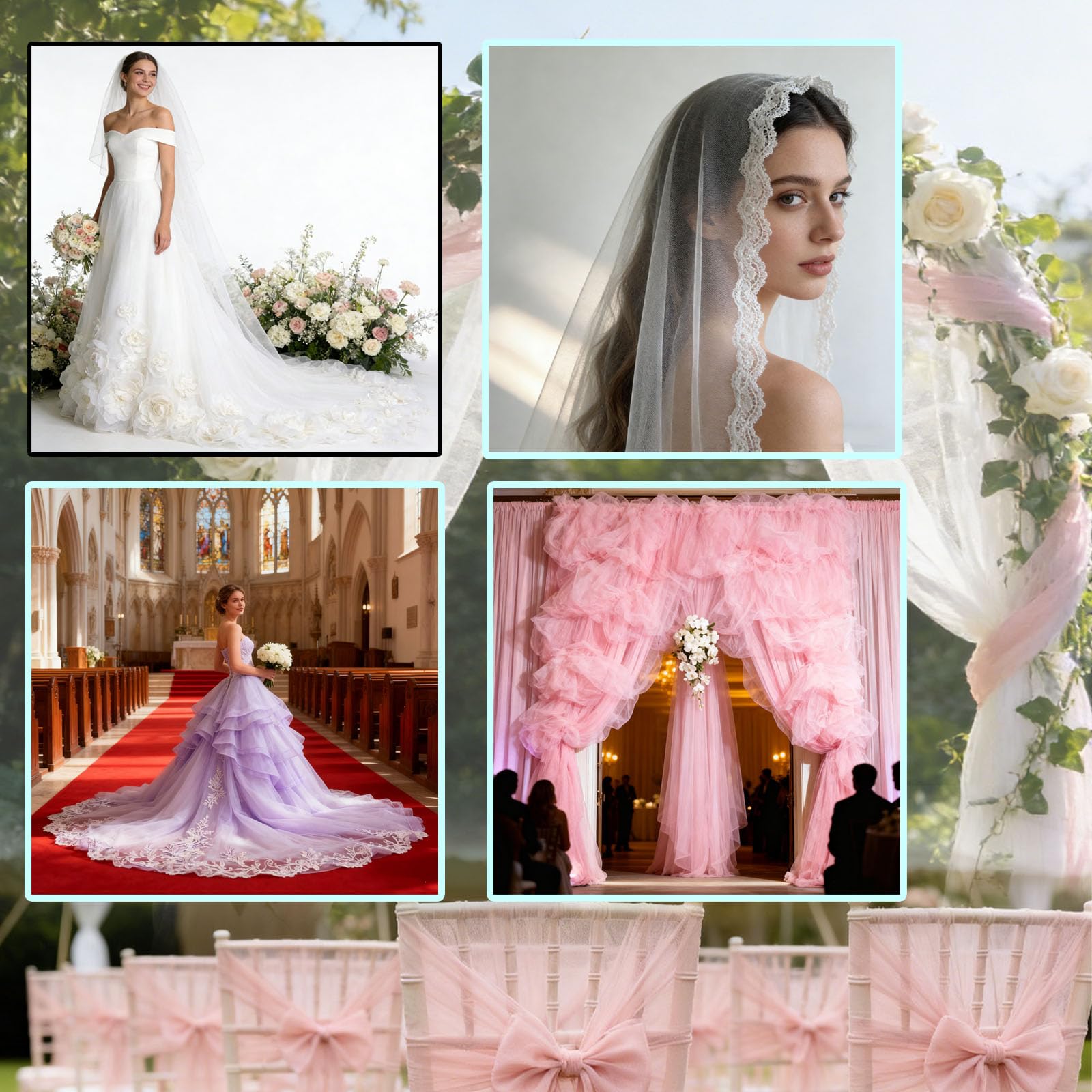 5m x 160cm Tüll Stoff Tüllband, Fester Tüllstoff zum Basteln, Dekostoff Tüll Netzstoff, Transparenter, Unelastisch, Mesh Stoff für Hochzeit Brautkleid Tutu Weihnachten Deko, Dunkelblau