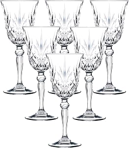 Lorren Home Trends RCR Crystal Melodia Collection Wine Glass Set
