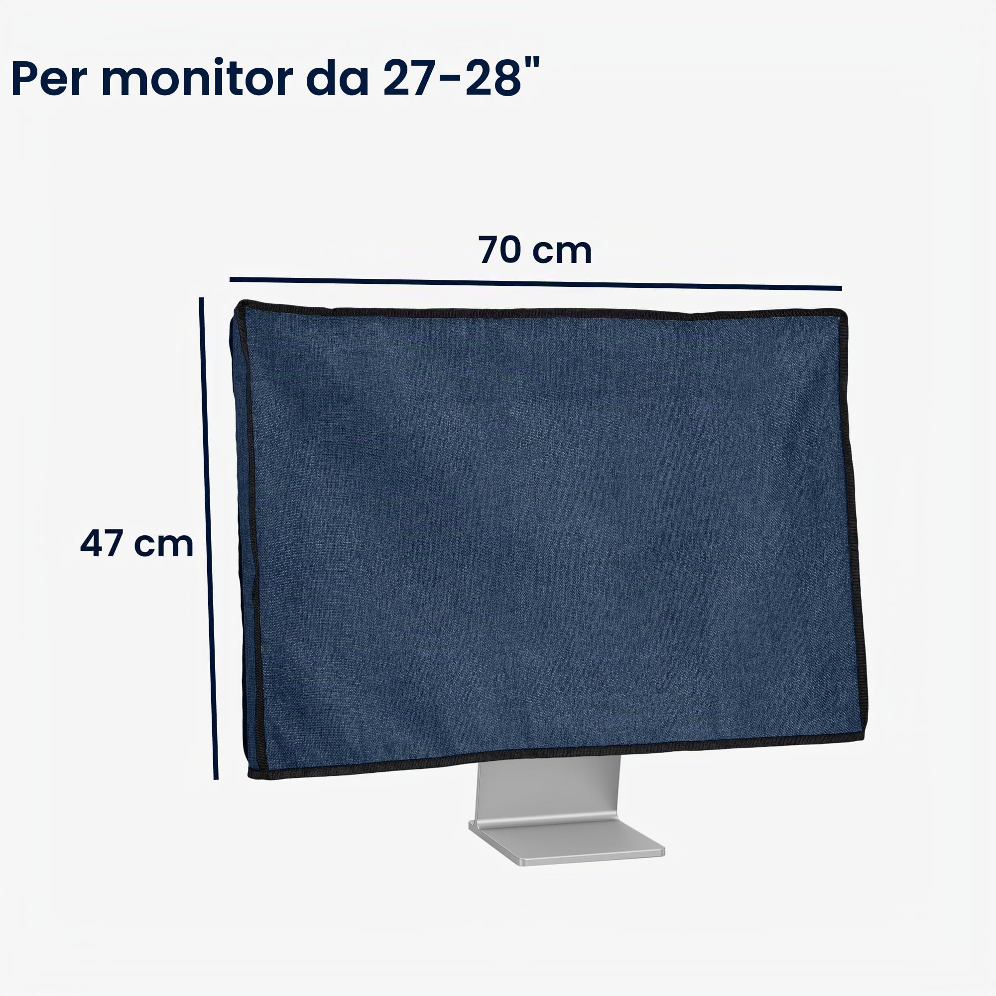 Kwmobile Copertura Antipolvere Per TV 43″ – Proteggi Schermo Da Polvere E Impronte, Interno, Grigio/Nero
