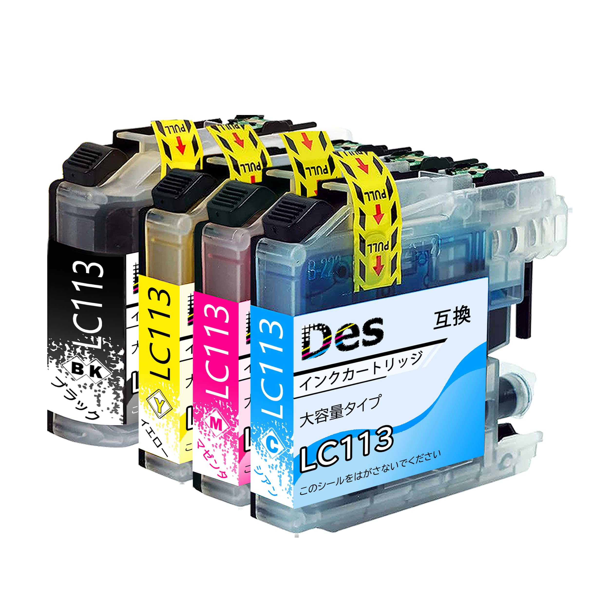 ブラザー互換インクカートリッジ　LC113 まとめ売り Brother(ブラザー)互換インクカートリッジ LC113-4PK 4色パック