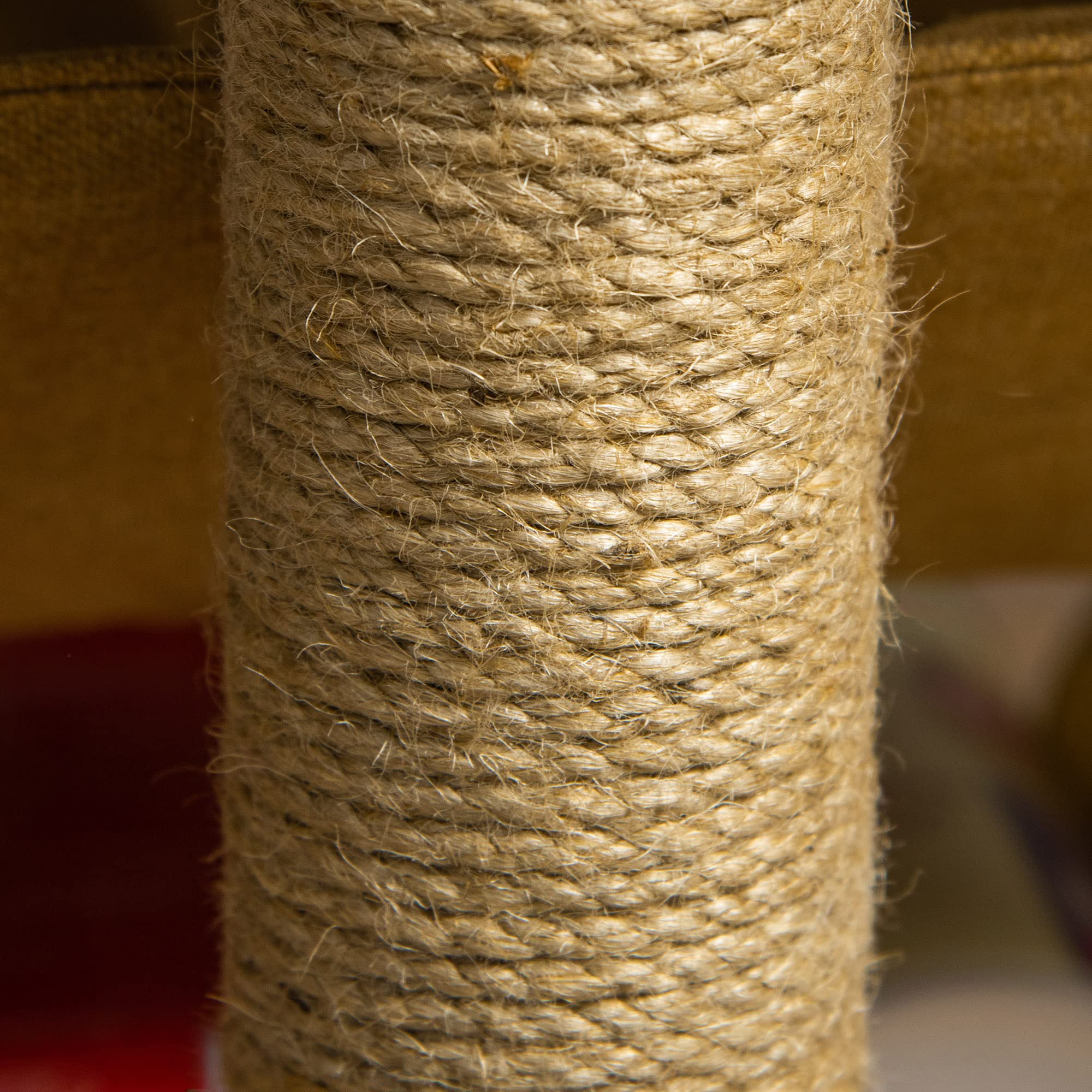 PawHut Mesa de Centro Hamaca para Gatos con 2 Postes Rascadores de Yute y Estante Inferior de Almacenaje 79x59x45,5 cm Marrón