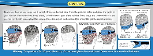 Miniatura 5 de Quality Time Guía de decoloración y plantilla ajustable para el cabello en el cuello, manos libres, herramienta de corte de pelo DIY para