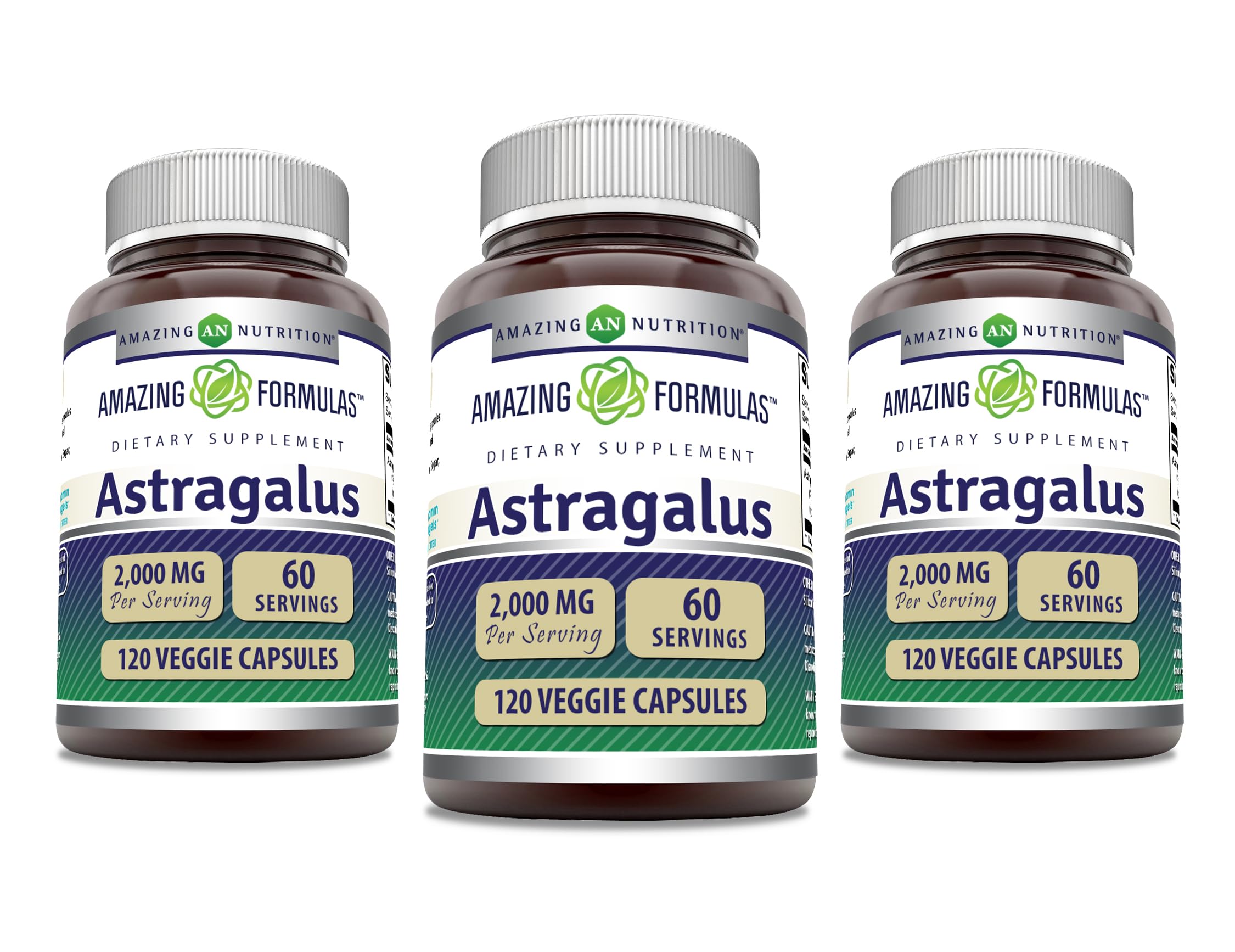 Amazing Formulas Astragalus (from Astragalus Membranaceus Plant Root) | 2000 Mg Supplement | Vegetarian Capsule | Gluten-Free | Made in USA (1 Pack | 120 Count) — Amazon image 7