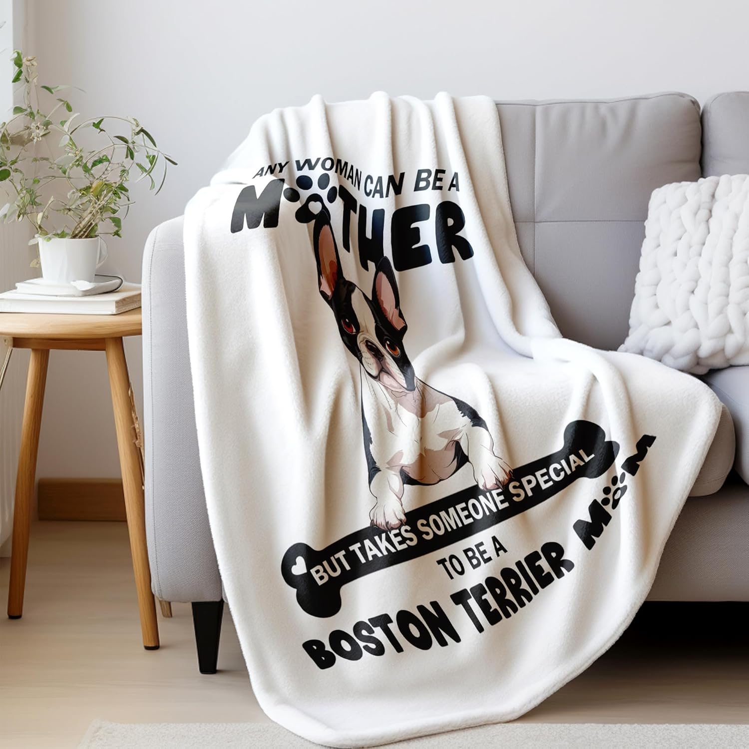 HIWX Boston Terrier Dog Blanket, Boston Terrier Gifts for Women, Dog Mom Gifts Blanket, Dogs Owner Gift, Dogs Blankets, 50x60 Inches - Image 5