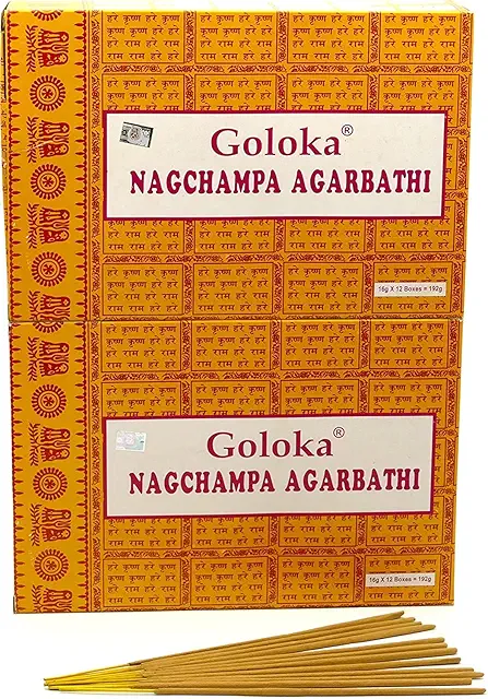 Incienso Goloka Nagchampa Agarbathi Amarillo 16G - Caja de 24 unidades