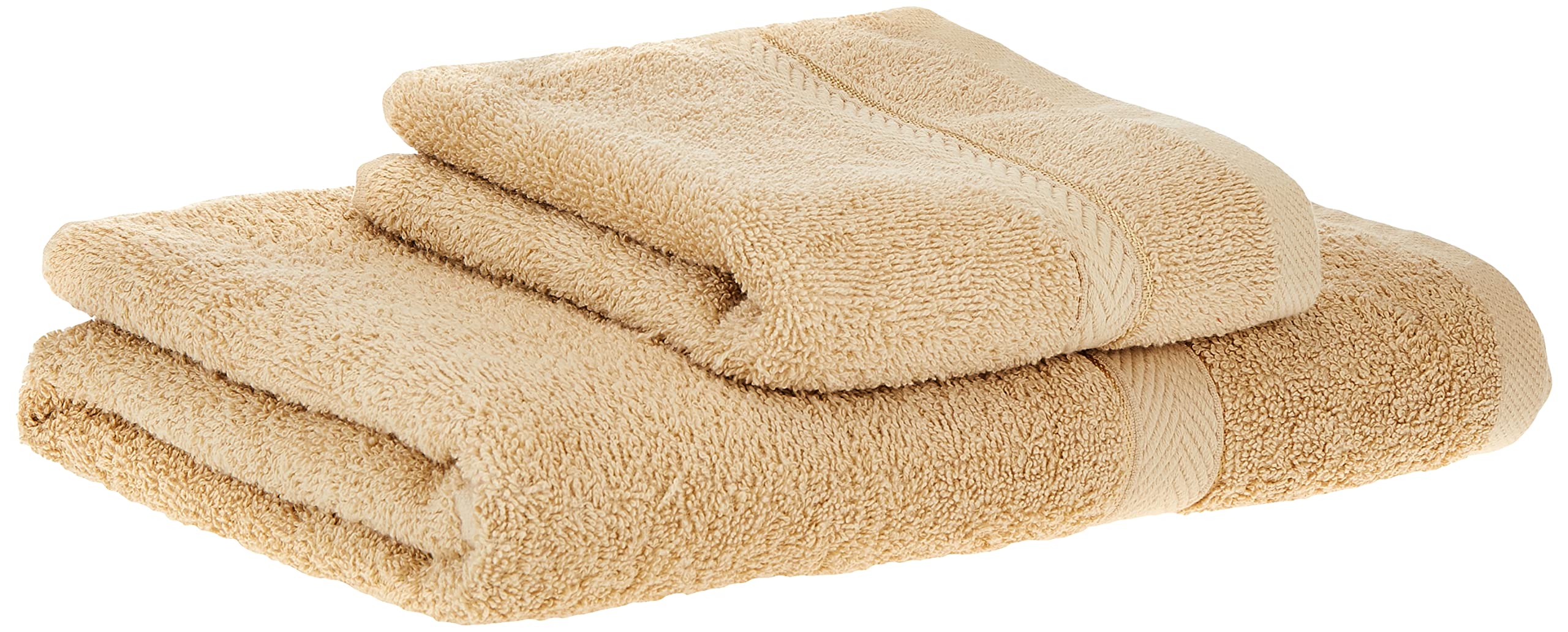 Hotel Linen Klub Cotton-Rich 480GSM Terry Bath Towel 2pc Set - Quick-Dry, Highly Absorbent for a Spa Experience at Home, Size: Bath Towel 70 x 140 cm & Hand Towel 40 x 70 cm, Camel