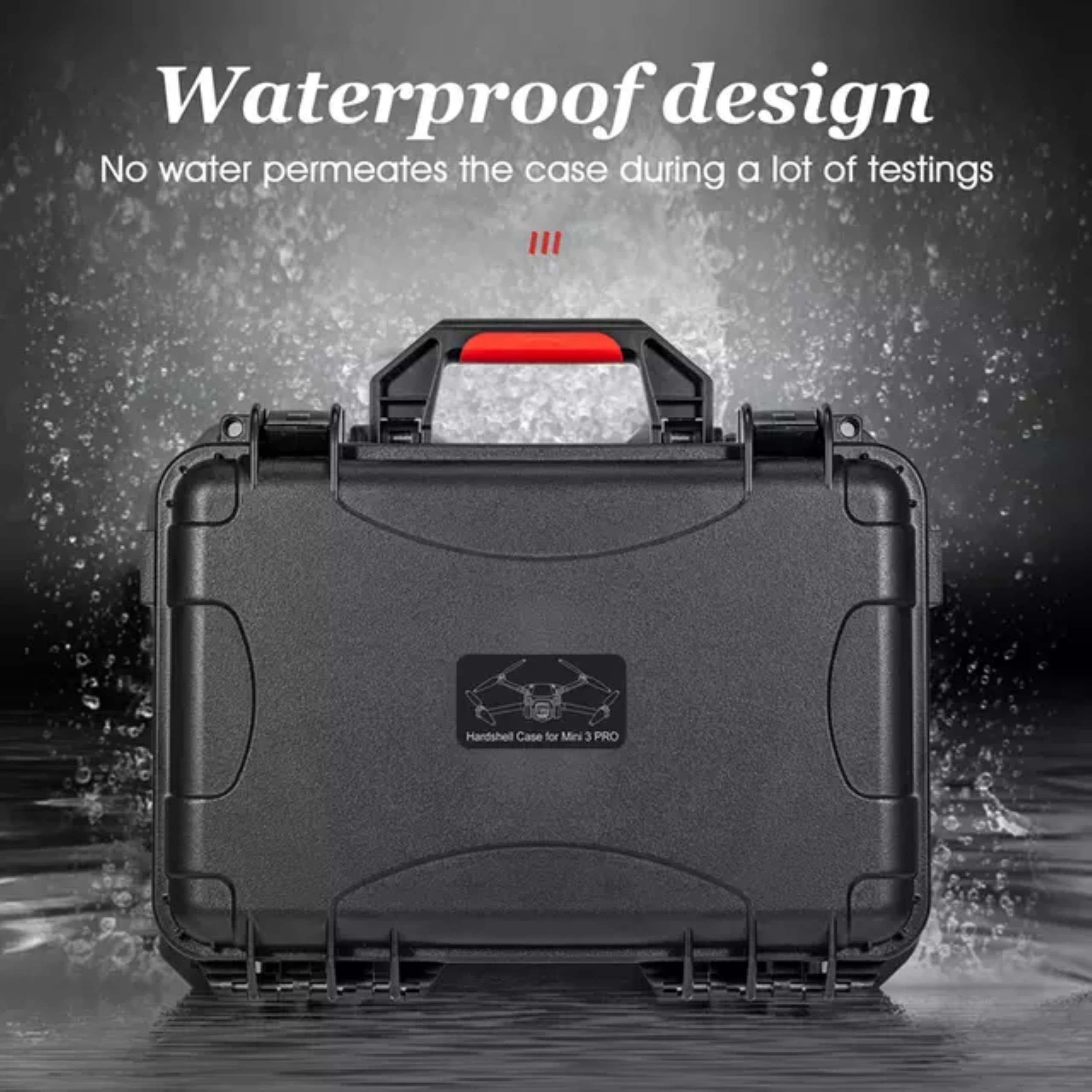 Water Proof Hard Shell Carry Case for DJI Mavic Mini 4 Pro Drone /DJI Mini 4 / Dji MINI 3, 3 PRO (for DJI RC 2/ RC-N1/Dji RC) anti-DUST Double Layered Storage Travel Box-Fits Combo,Tablet,Landing Pad 3
