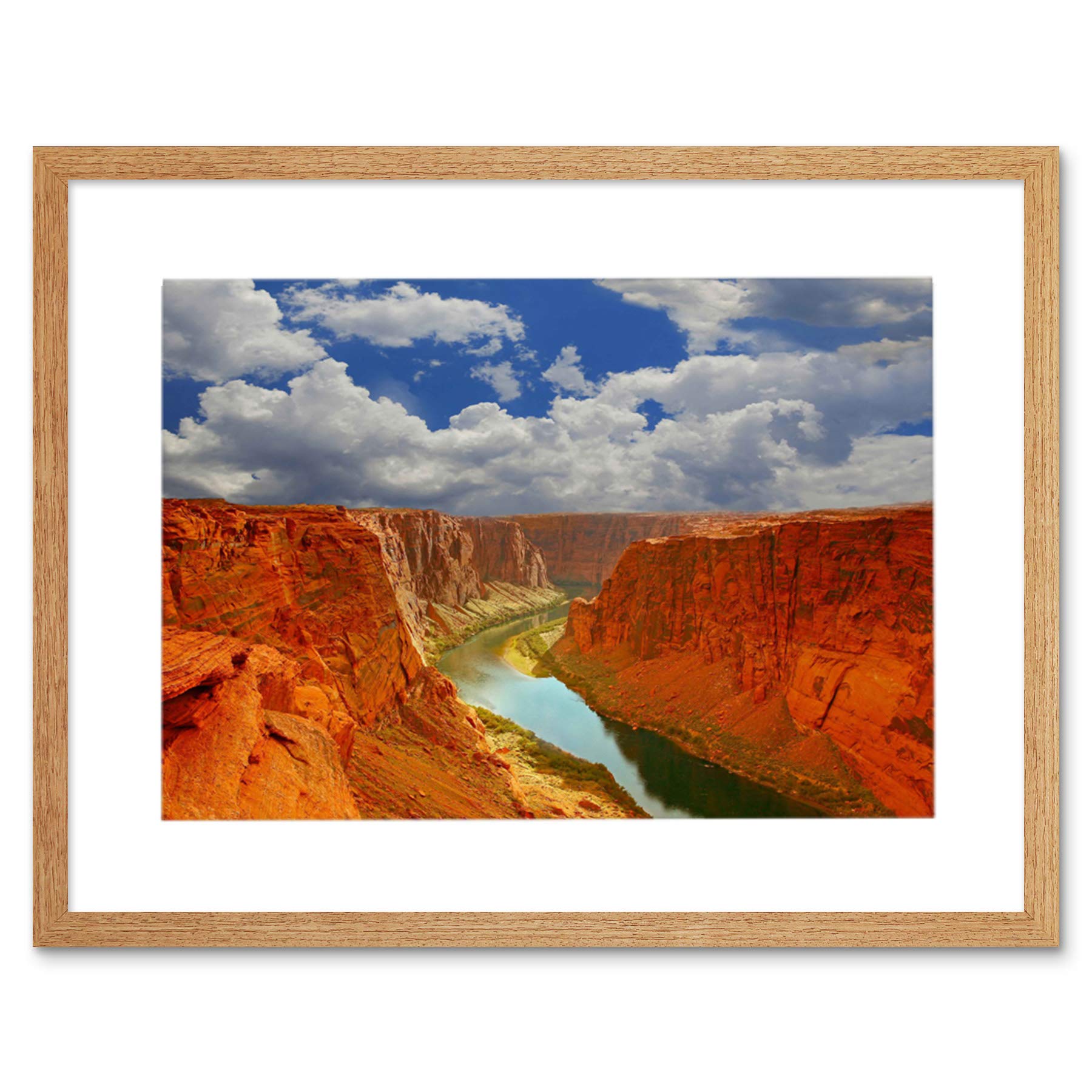 Wee Blue Coo Water River Grand Canyon Arizona USA Photo Picture Framed Wall Art Print