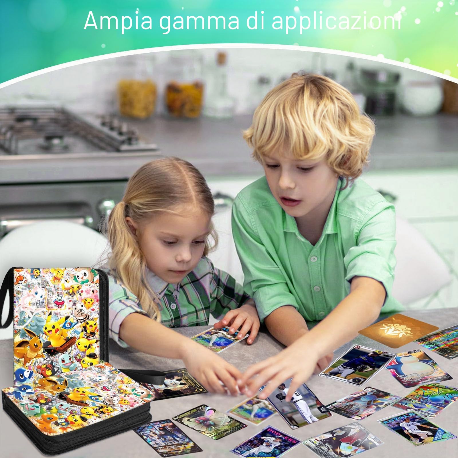 Album da collezione per carte, album per carte da collezione con 50 pagine e capacità di 400 carte, regali per collezionisti e bambini.