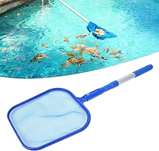 Skimmer de Folha de Piscina, Rede de Skimmer de Piscina Com Vara Telescópica de 88 Cm de 3 Seções, Rede de Malha Fina de Ancinho de Folha de Piscina para Banheira de