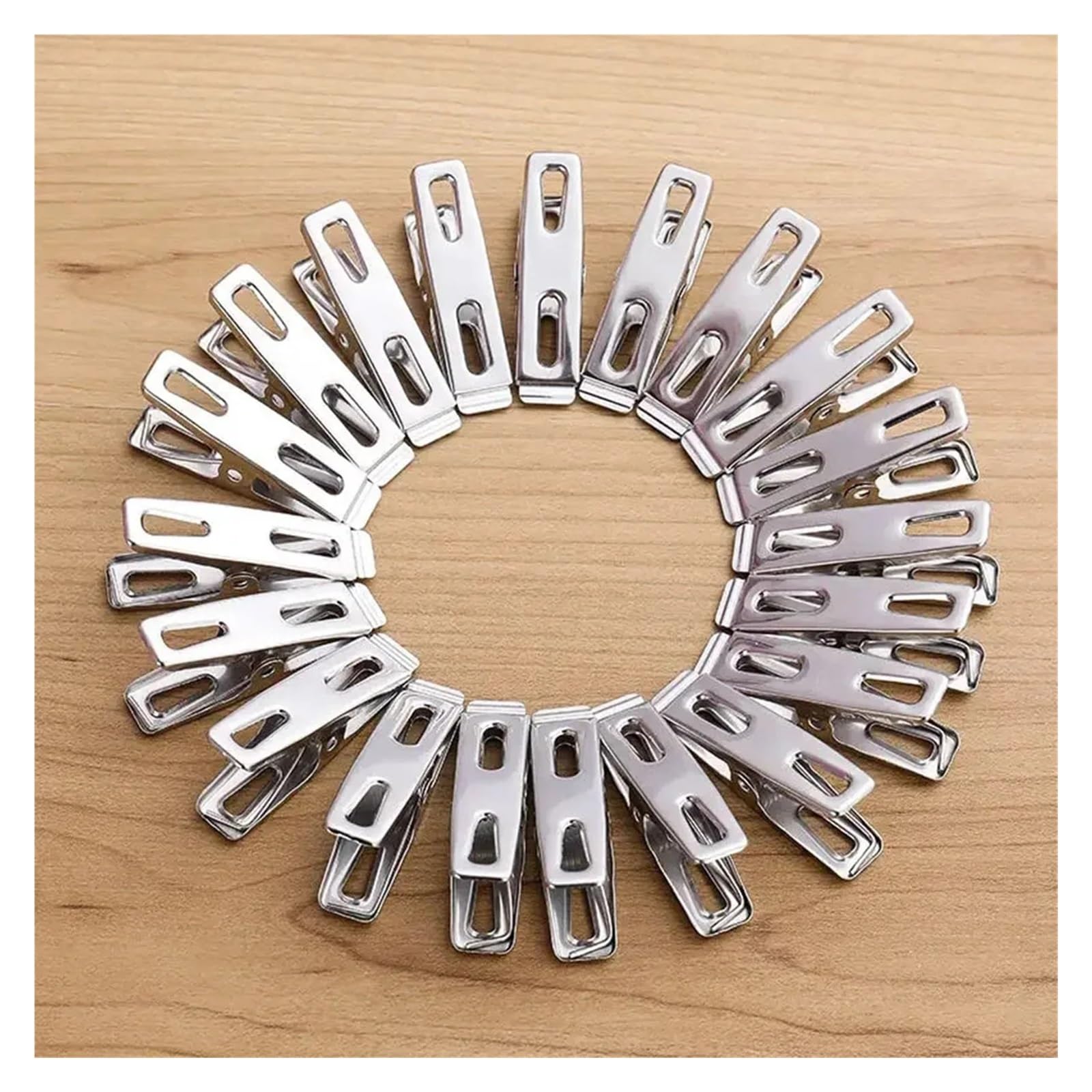 Metall-Wäscheklammern, 200 Stück, Edelstahl-Wäscheklammern, robuste Wäscheklammern, Metall-Clip-Set, für Socken für Wäscheleine, Befestigung von Handtuch, Socken, Unterwäsche