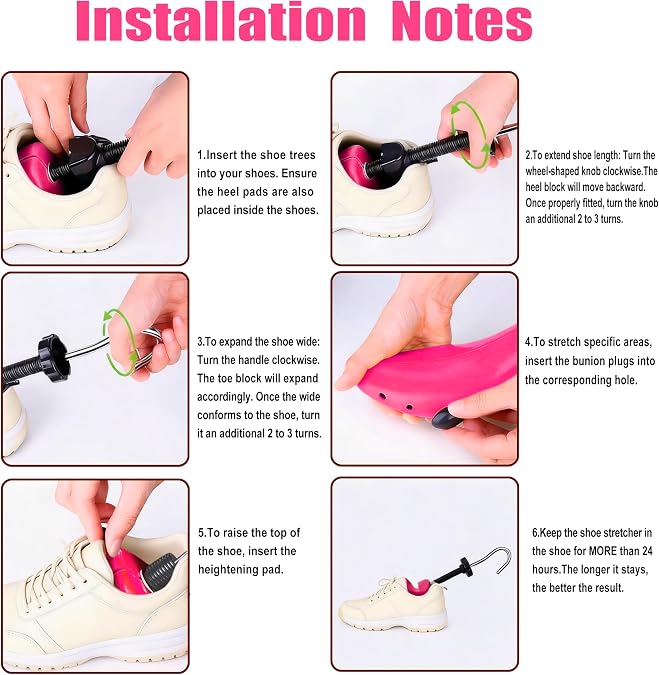Plastic Shoe Stretcher for Women & Men Wide Feet, Adjustable Shoe Expander