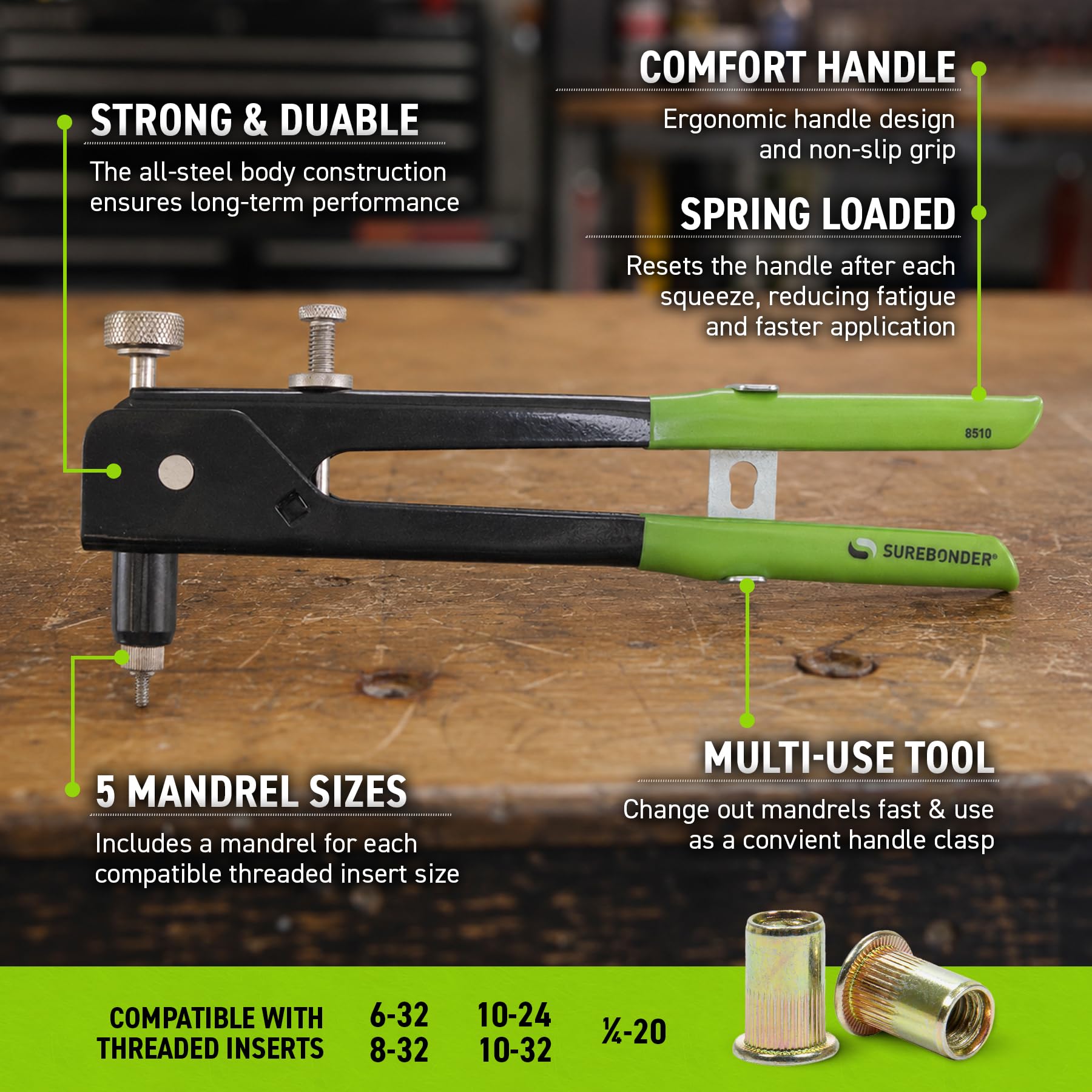 Surebonder Threading Tool - 5 Sizes Included -2 Surebonder Threading Tool - 5 Sizes Included -2