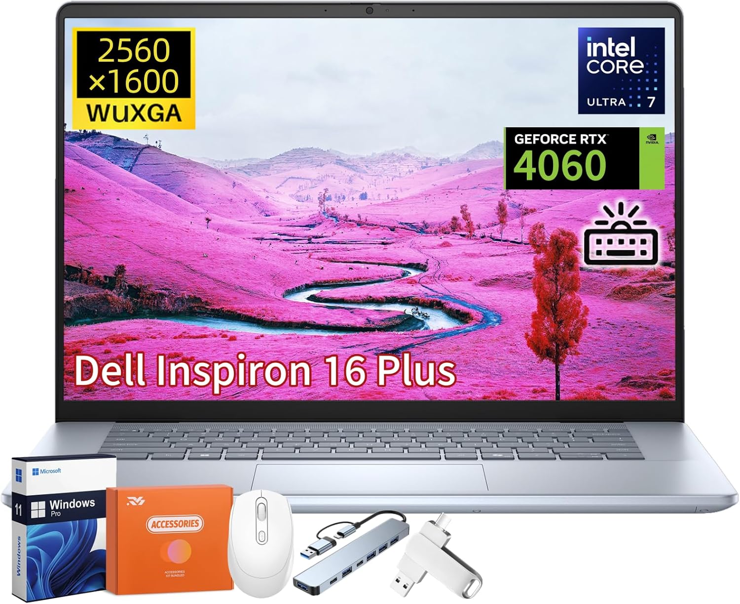 Dell Inspiron 16 Plus Laptop, NVIDIA RTX 4060 8GB GDDR6, Intel Ultra 7 155H, 16i…