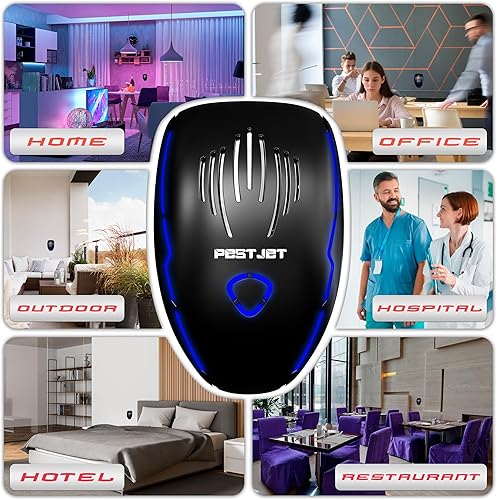 Miniatura 8 de Repelente ultrasónico de plagas 2024 - Paquete de 2  Repelente electrónico de plagas para exteriores e interiores  Deshazte de rata, murciélago,