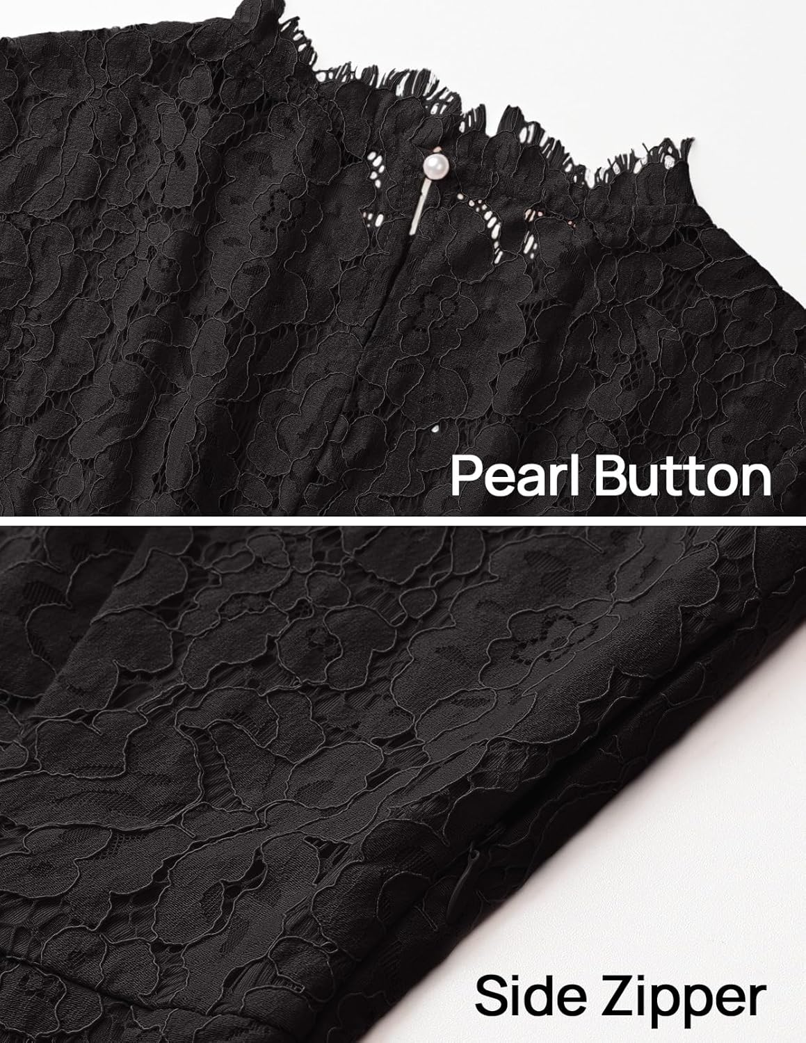 MEROKEETY Women's Sleeveless Lace Floral Elegant Cocktail Dress Crew Neck Knee Length for Party - Image 7