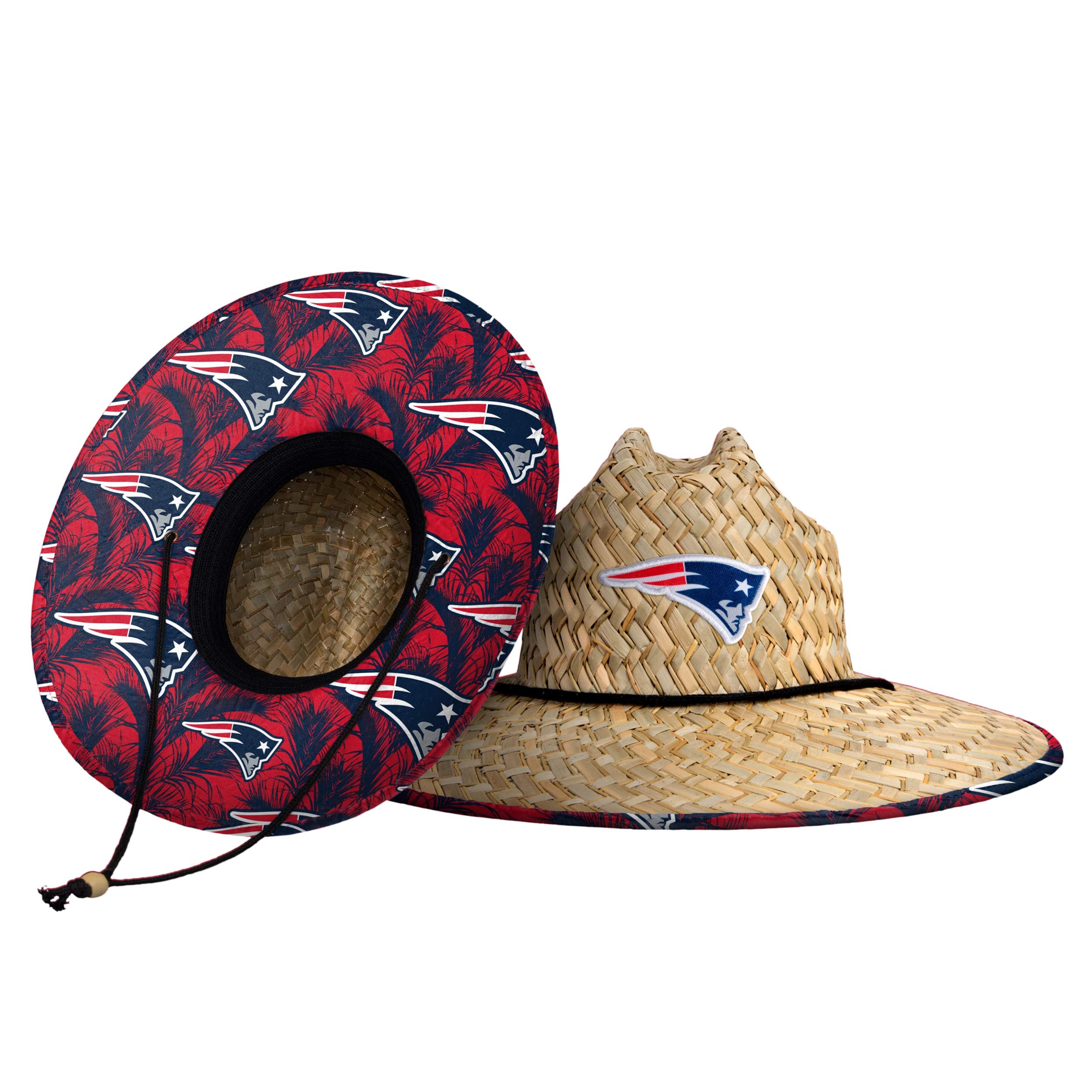 Photo 1 of **MINOR DAMAGE* New England Patriots NFL Floral Straw Hat