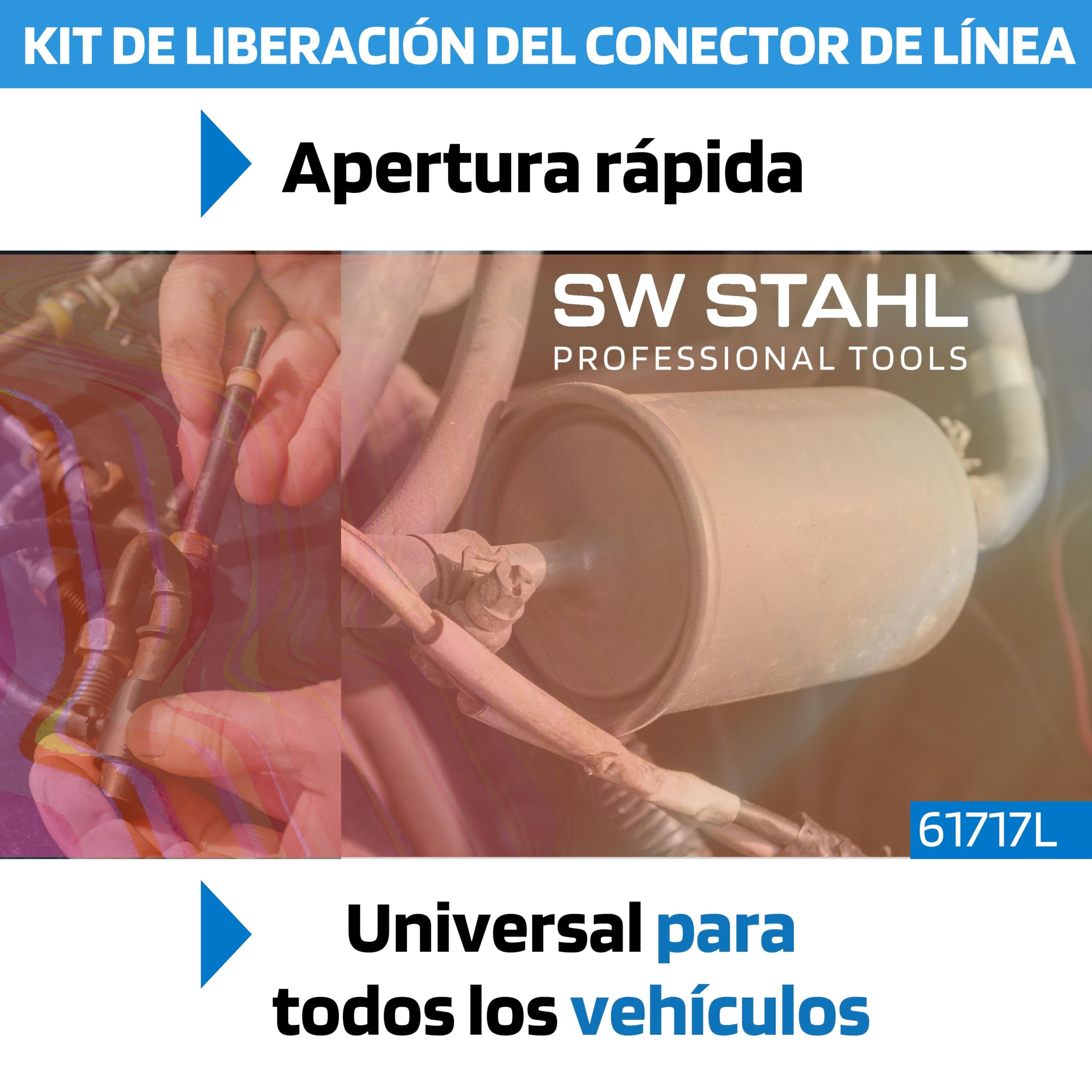 SW-Stahl 61717L Juego de 22 Desconectores de Conductores y Mangueras | Herramienta universal de extracci3n para sistemas de combustible, aire acondicionado y transmisi3n de veh#culos