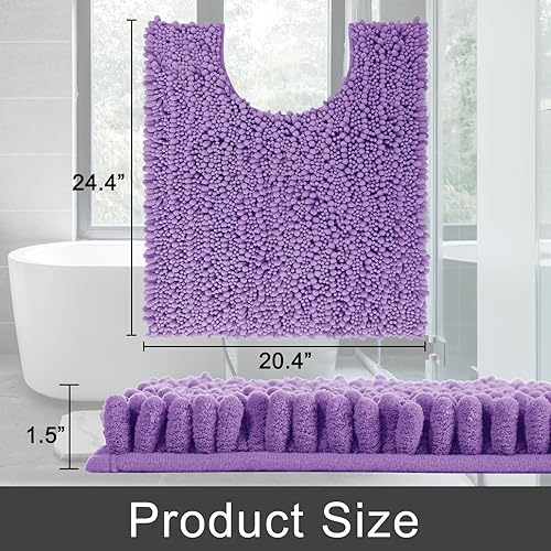 Miniatura 504 de Yimobra - Tapete de baño largo de felpilla, grande de 55.1 x 24 pulgadas, microfibra gruesa, absorbente, extrasuave, antideslizante, peludo, lavable