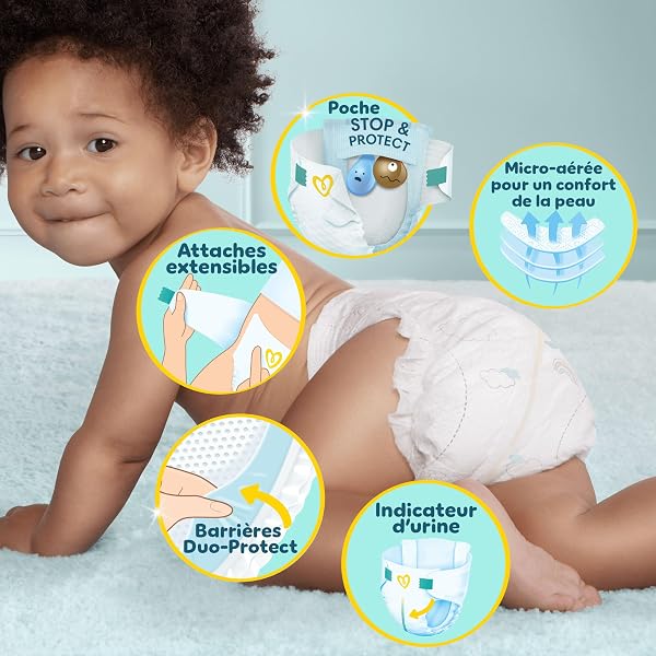 Pampers Premium Protection, Size 4, 174 Nappies, 9-14 kg, Double Protection for Skin and Leaks With Stop & Protect Pocket to Help Capture Leaks, Pack 1 Month - 4