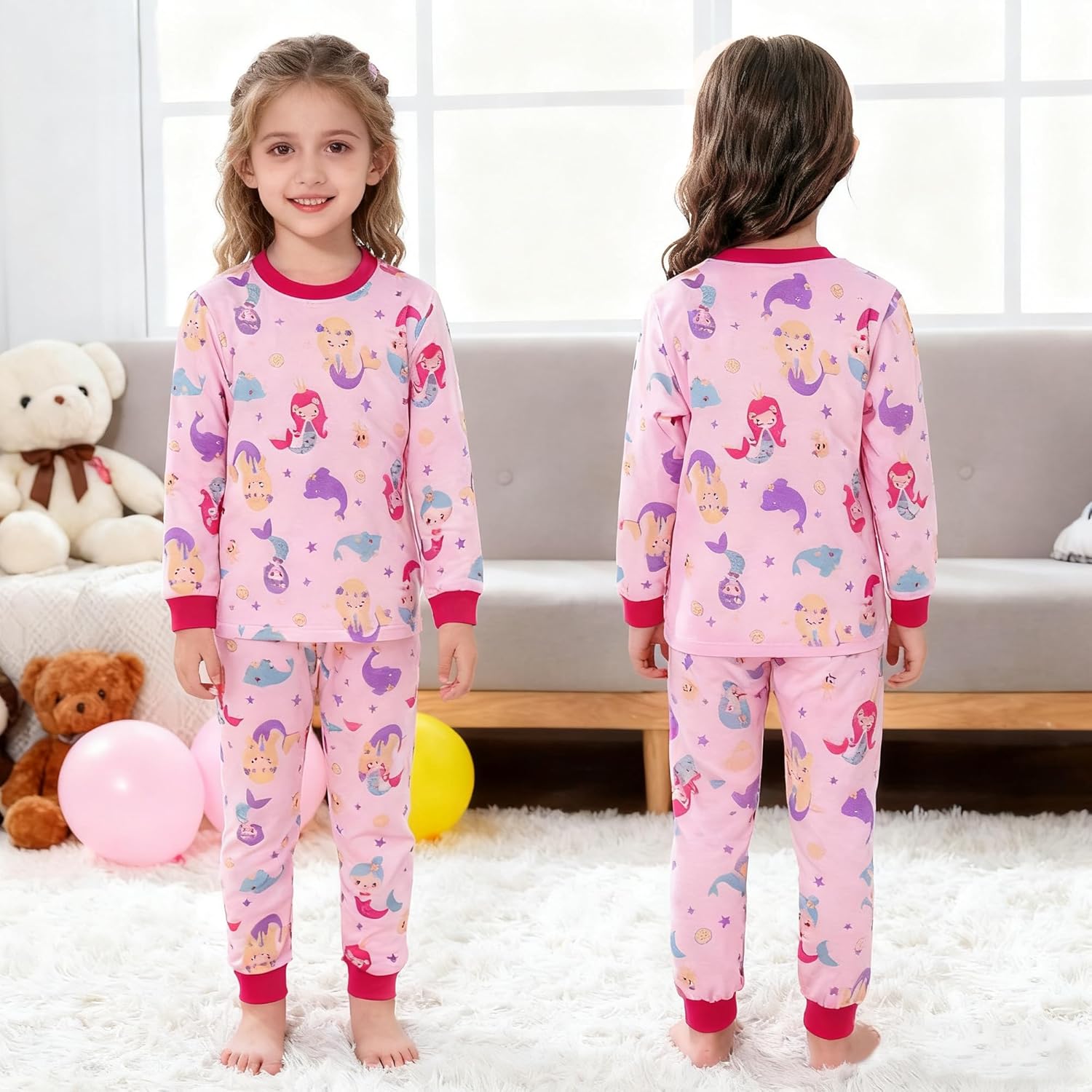 HYCLES Girls Christmas Pajamas for Kids 4T Girl Toddler Pjs 2 Set - Image 5
