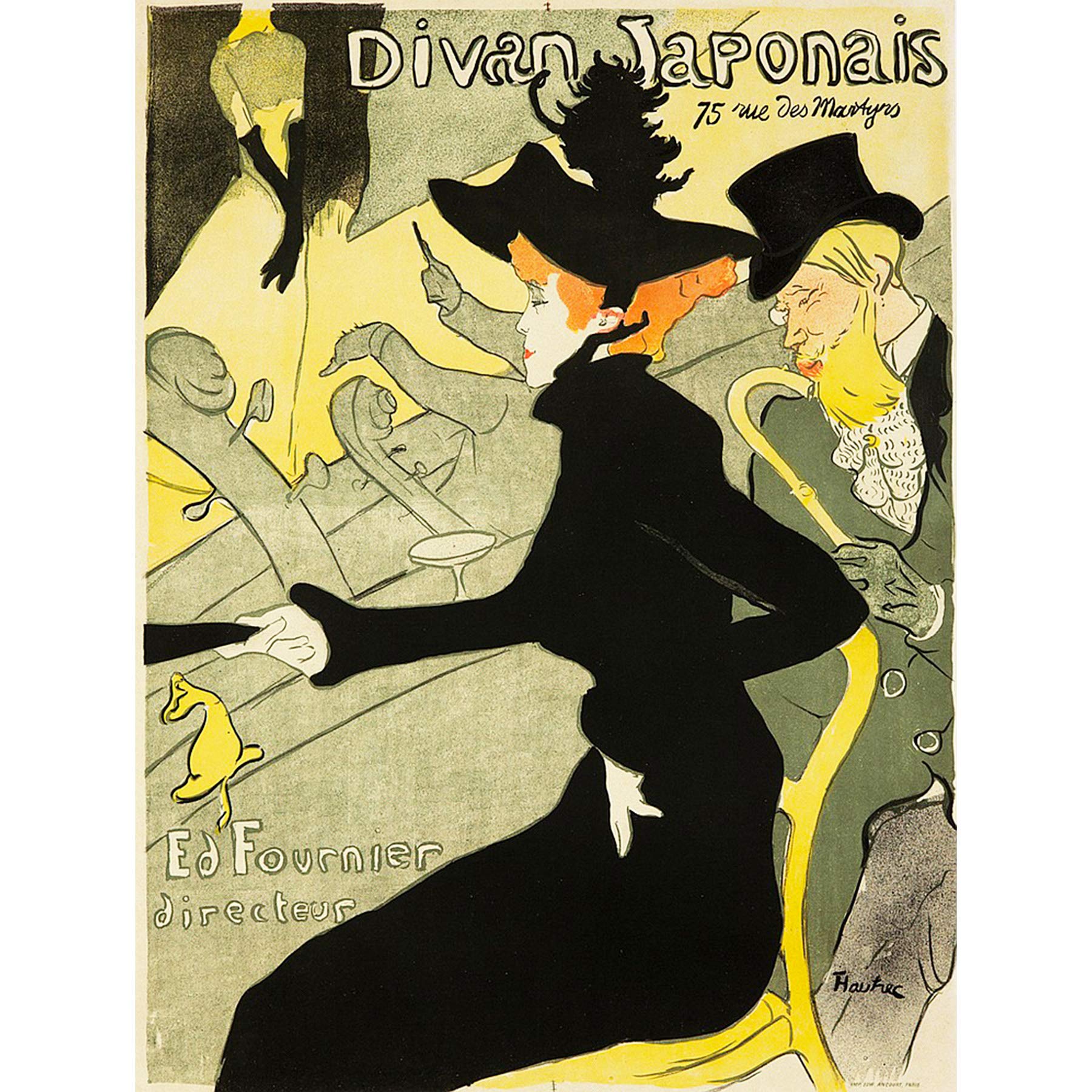 Wee Blue Coo Advert Theatre Concert Cafe Divan Japonais Lautrec France Poster 30X40 Cm 12X16 In Print Bb7984B