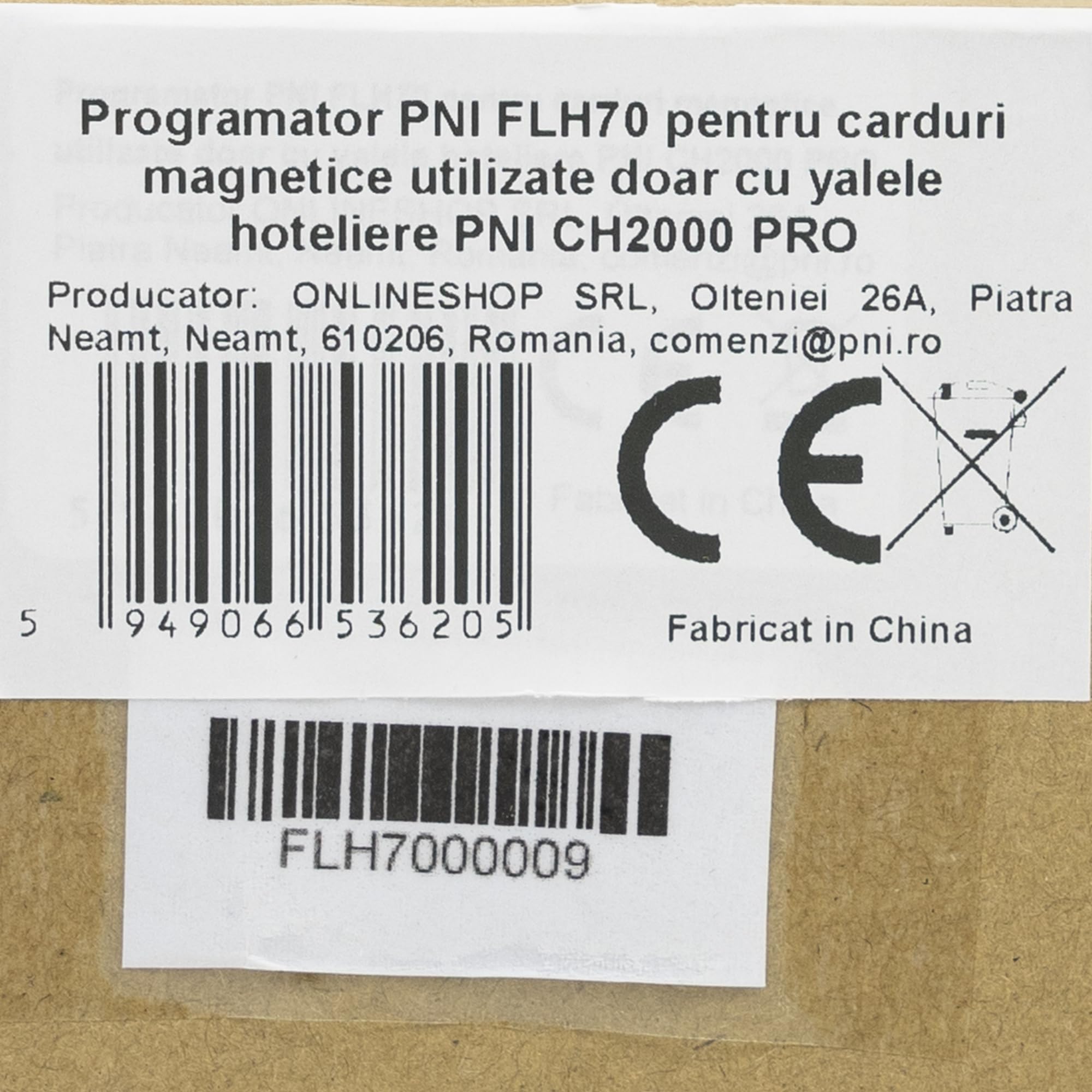 Programmatore PNI FLH70 per tessere magnetiche utilizzato solo con serrature alberghiere PNI CH2000 PRO