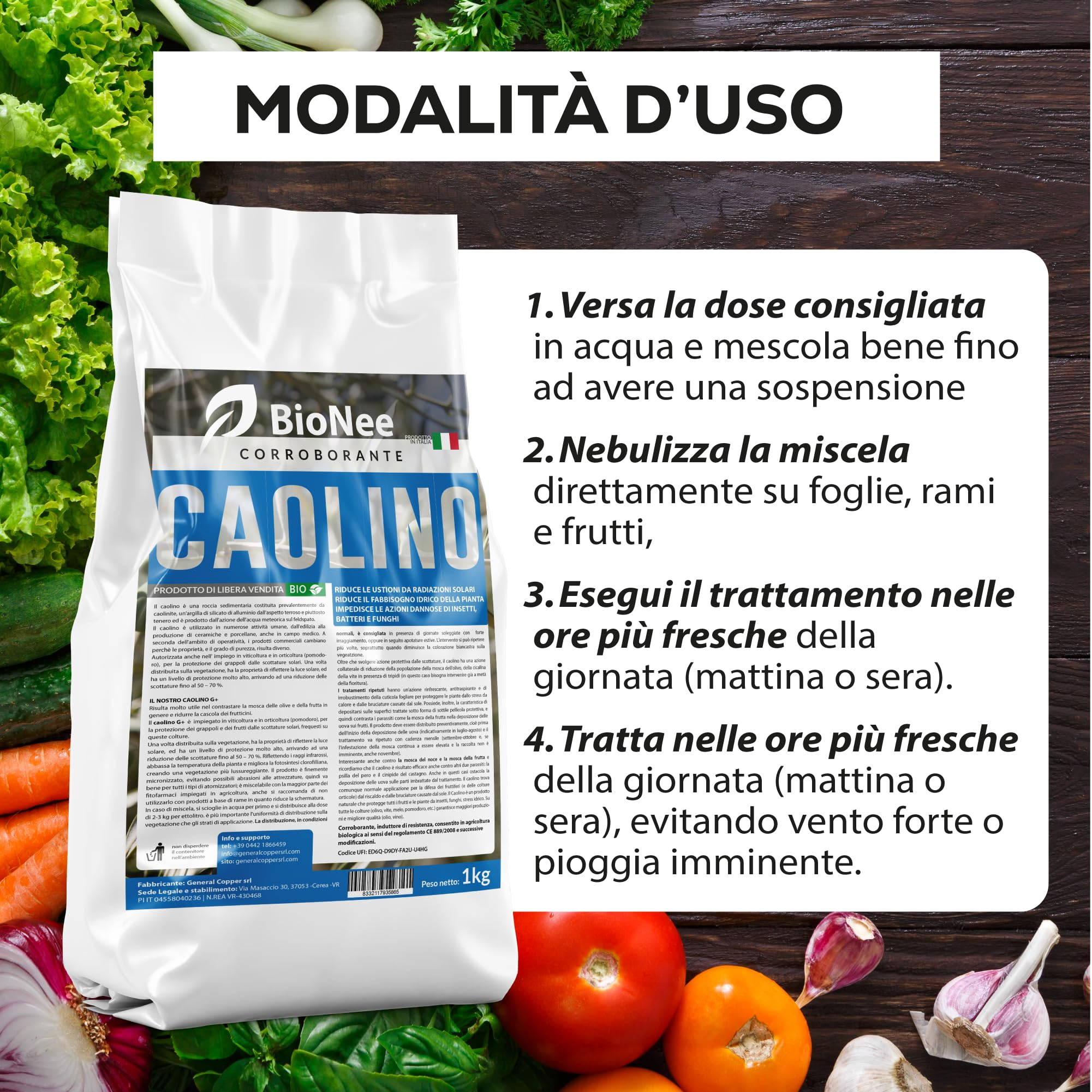 Caolino corroborante potenziatore difese naturali MOSCA DELL'OLIVO (25 kg)