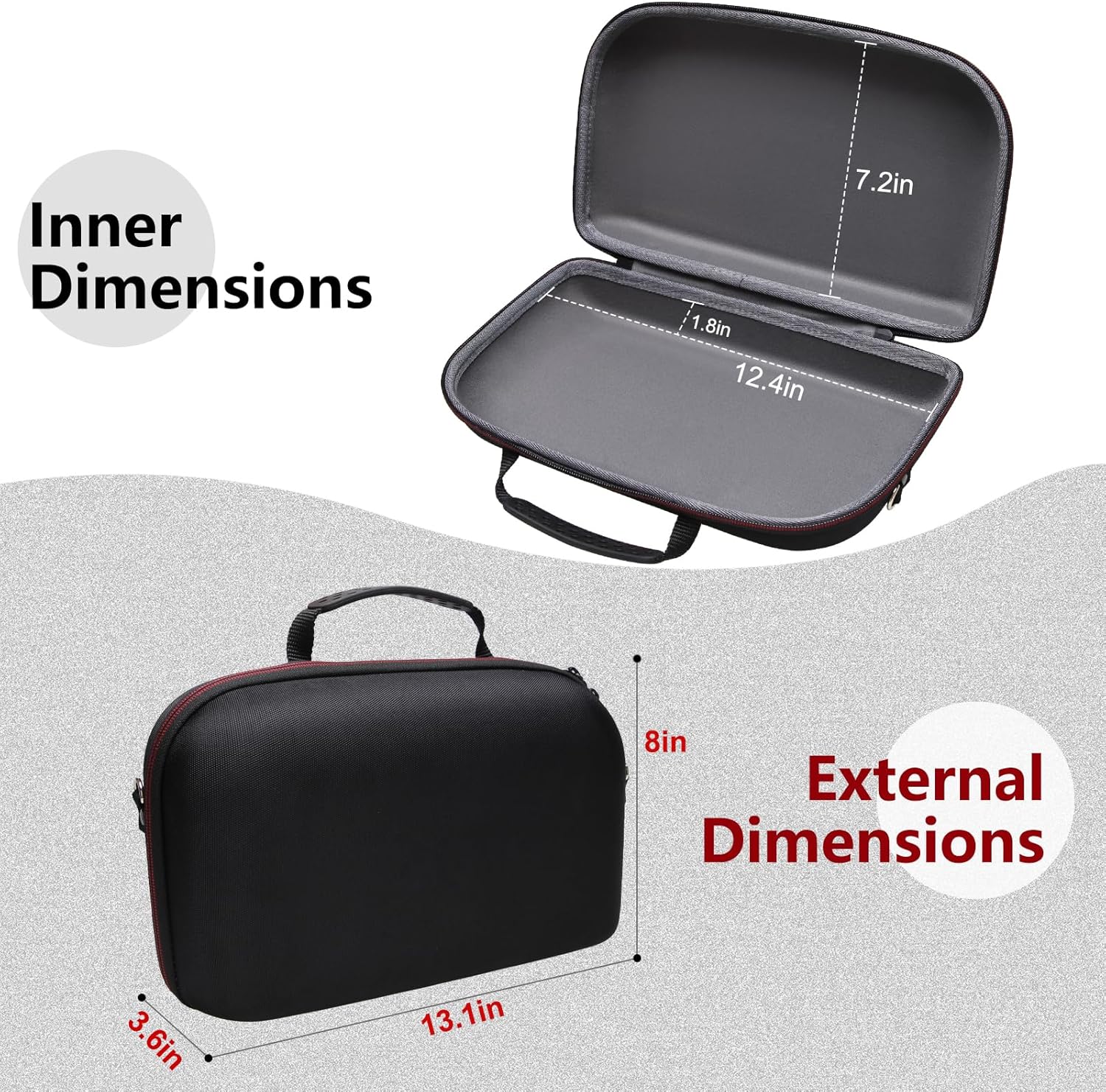 LTGEM Hard Case for Soundcore Motion X600 Portable Bluetooth Speaker - Travel Protective Carrying Storage Case Bag with Adjustable Shoulder Strap