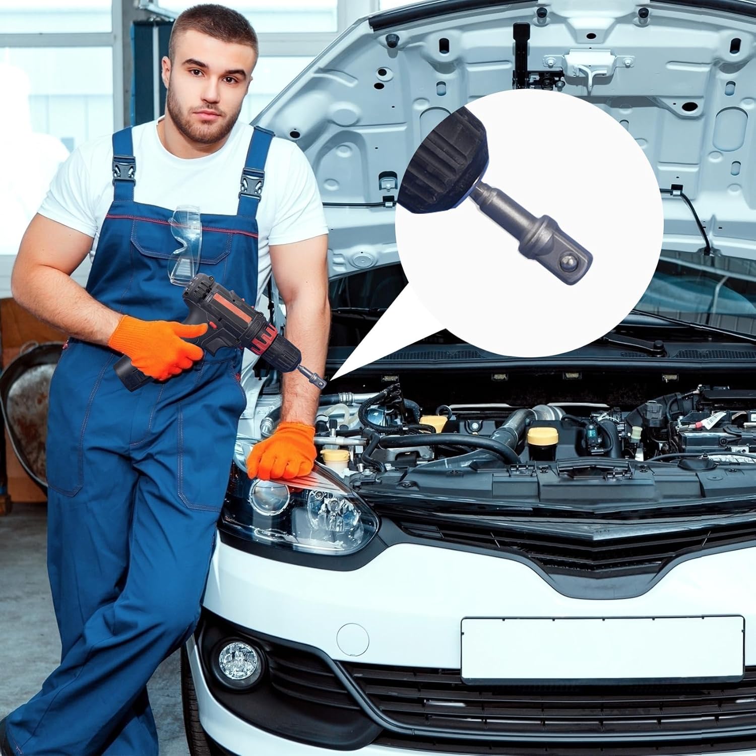 OIIKI 6 Pack 1/2 inch Square Socket Adapter Bit Set, Impact Driver Power Bits for Automotive DIY-1/4 Hex Shank - Image 7