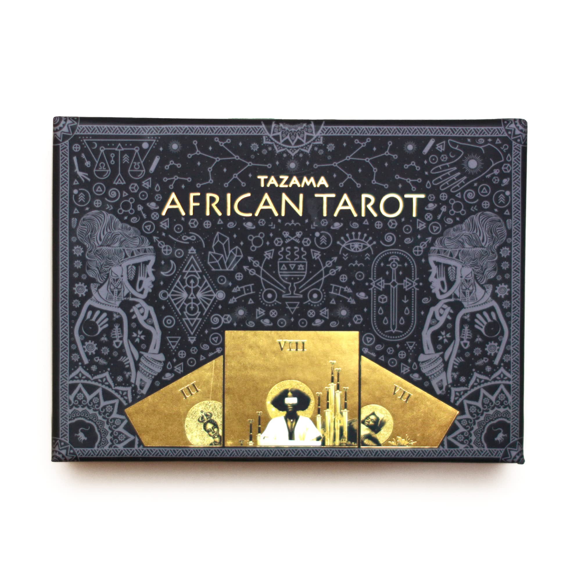 Abusua Pa Tazama African American Rider Waite Tarot Deck.Modern Black Tarot Deck Cards for Beginners and Experts: 78 Card Deck with Guidebook