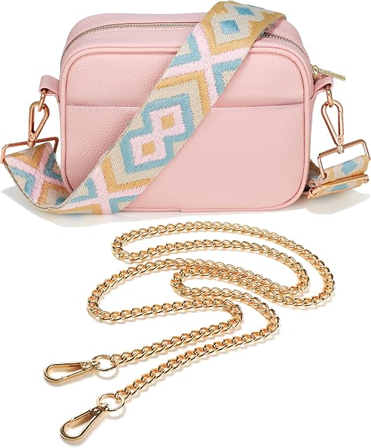 Lily England Cross Body Bag Women - Over the Shoulder Bag with Adjustable Wide Strap & Chain - Versatile Crossbody Bags for Women with Multiple Pockets