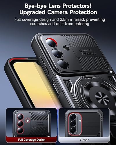 Miniatura 5 de LeYi Funda para teléfono Galaxy A15-5G con protector de pantalla de cristal, compatible con Magsafe Lente todo incluido de 16 pies de protección