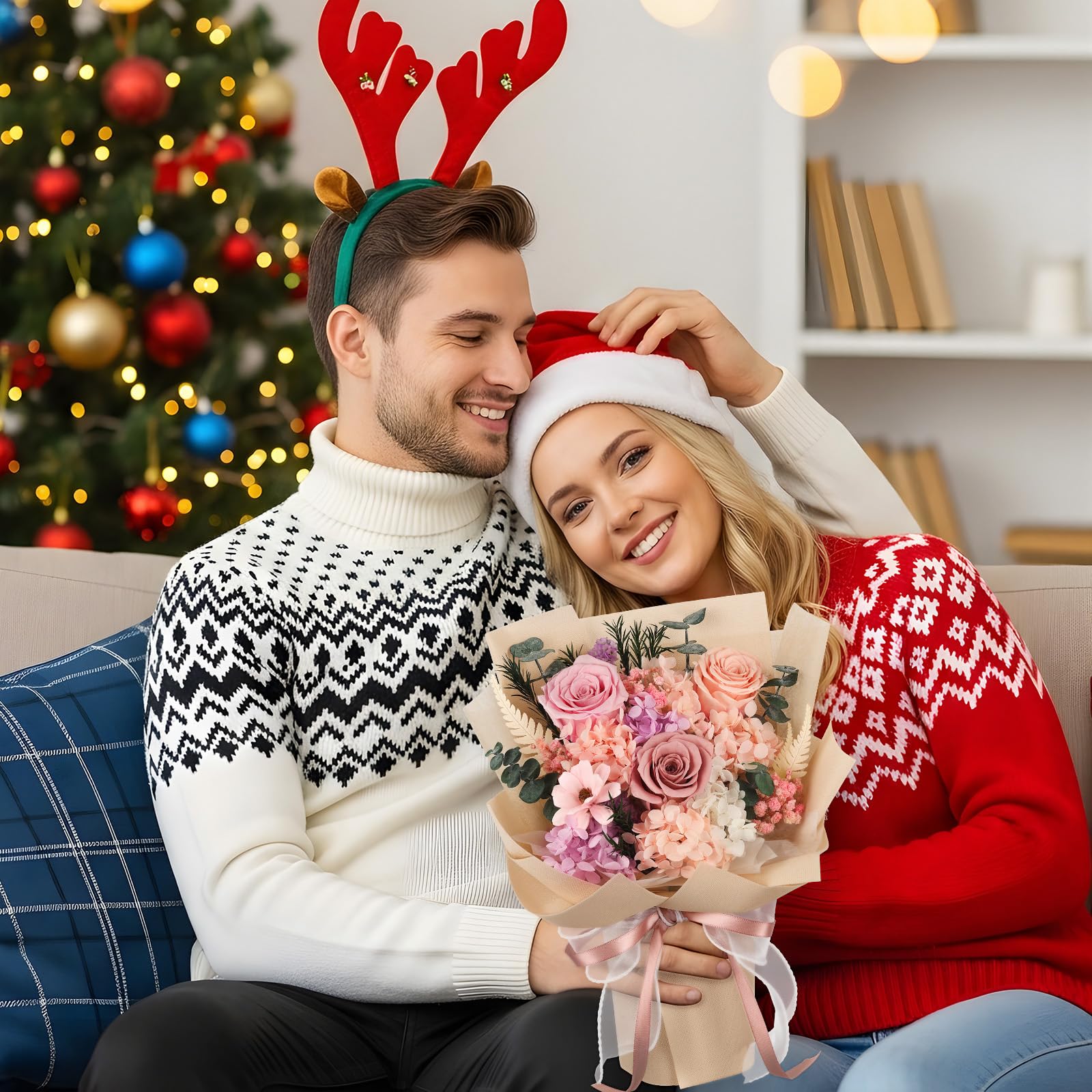 TYL&TYS Konservierter Blumenstrauß, Ewige Rosenstrauß Romantisches Infinity Rose Geschenk, Perfekt für Geburtstag, Jahrestag, Hochzeit, Weihnachten, Valentinstag,für FrauenFreundin, Ehefrau, Mama zum